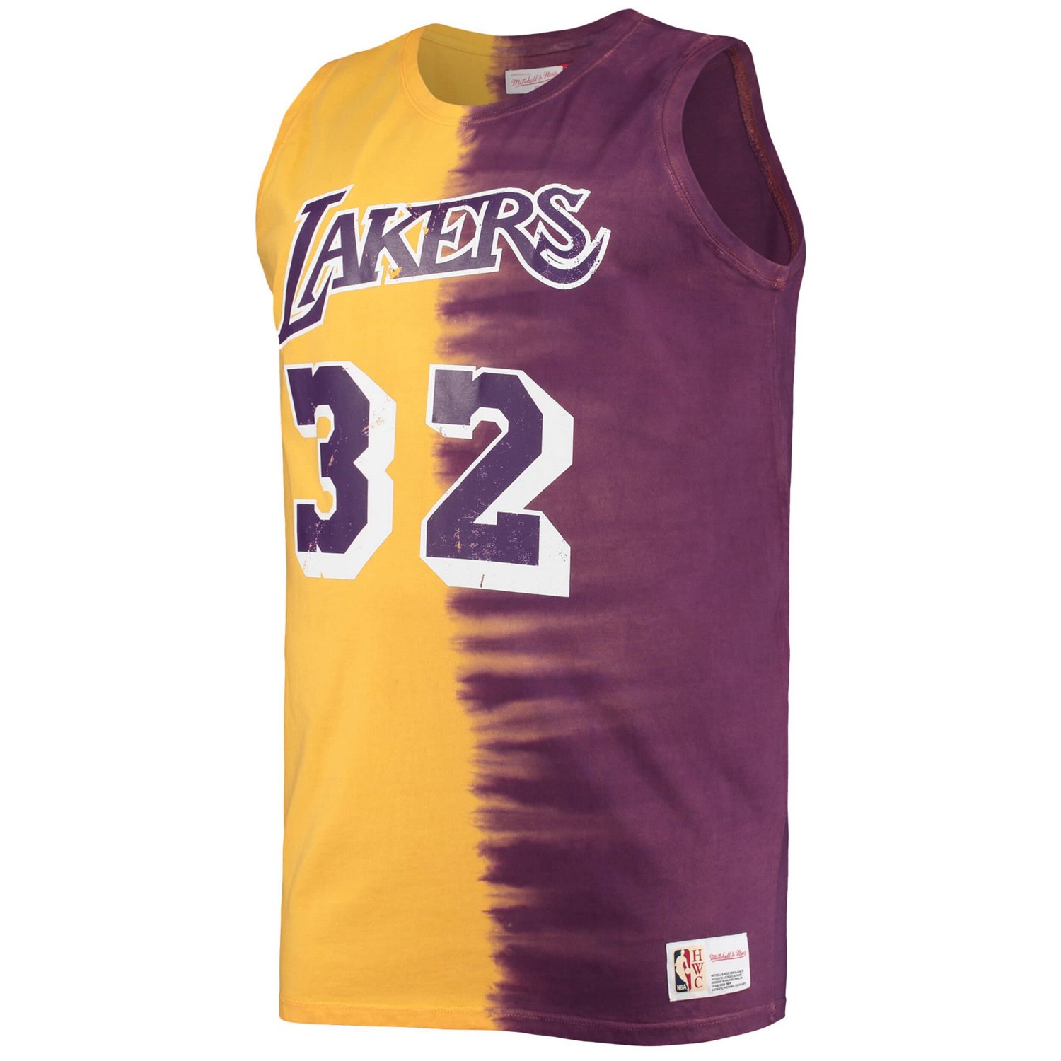 Mitchell  Ness Magic Johnson Gold Los Angeles Lakers Big  Tall Profile Tie-Dye Player Tank Top - view number 2