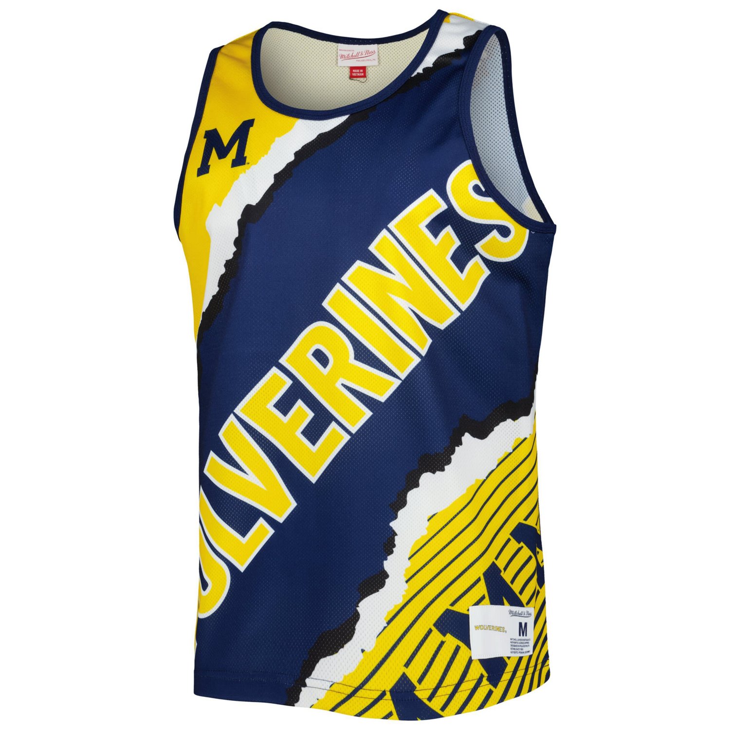 Mitchell  Ness /Maize Michigan Wolverines Jumbotron 20 Sublimated Tank Top