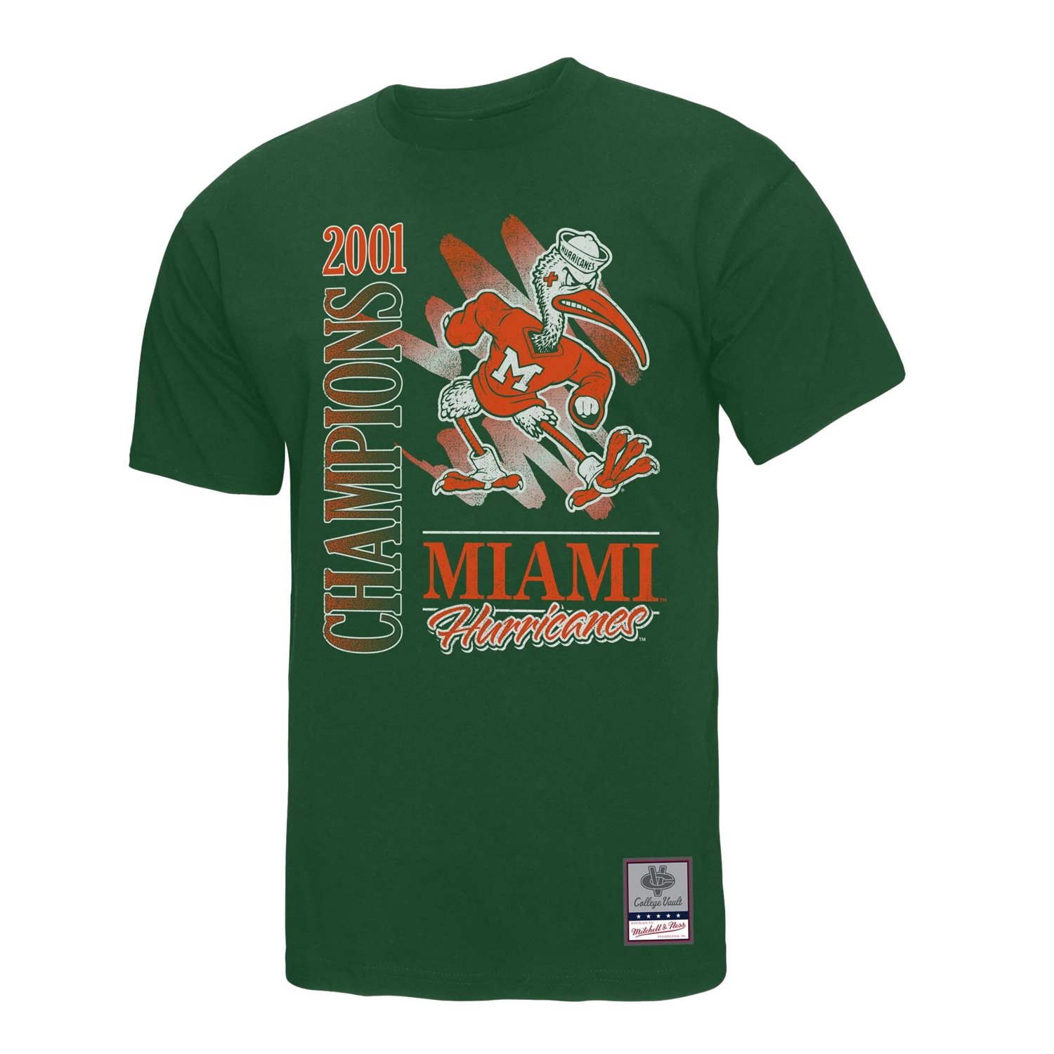 Mitchell  Ness Miami Hurricanes Retro Brush Mineral Wash T-Shirt - view number 2