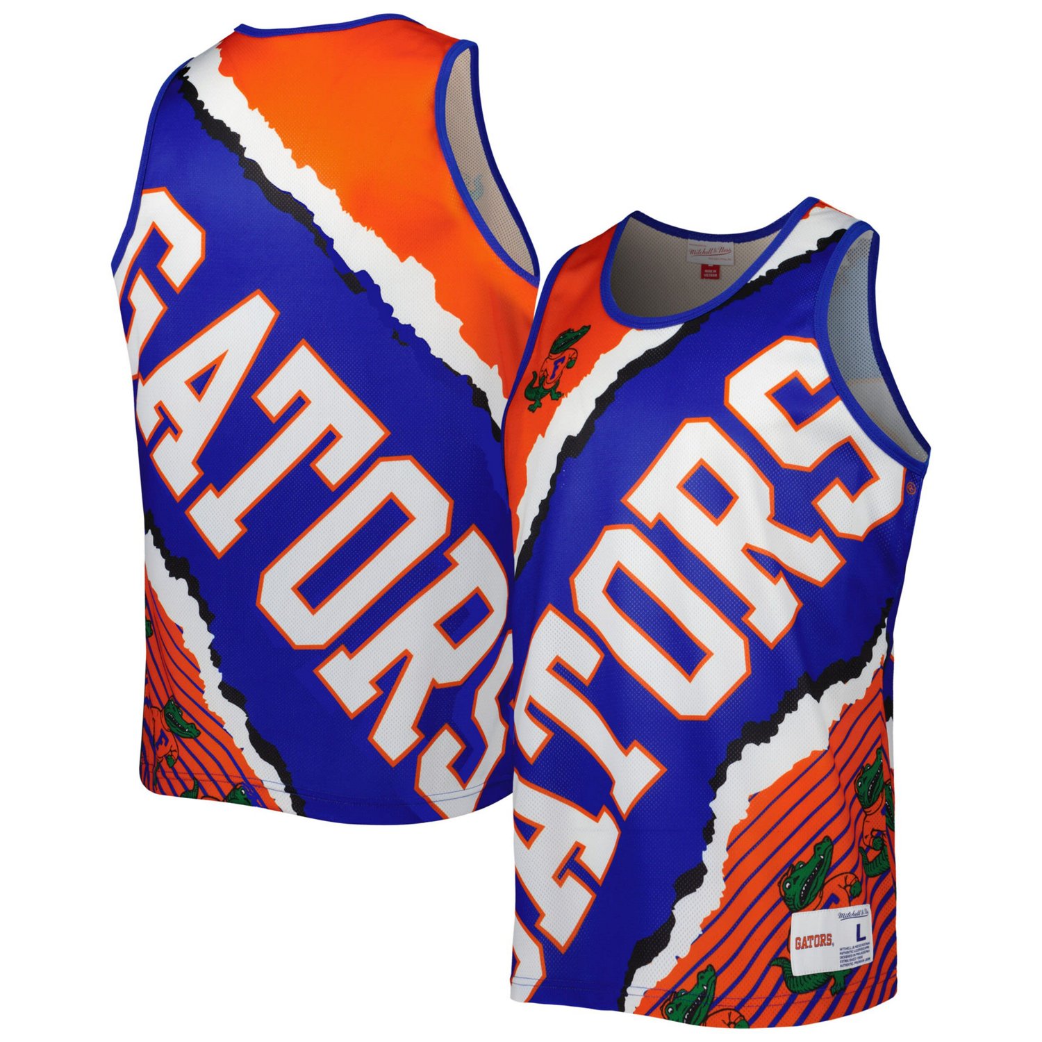 Mitchell  Ness Orange Florida Gators Jumbotron 20 Sublimated Tank Top