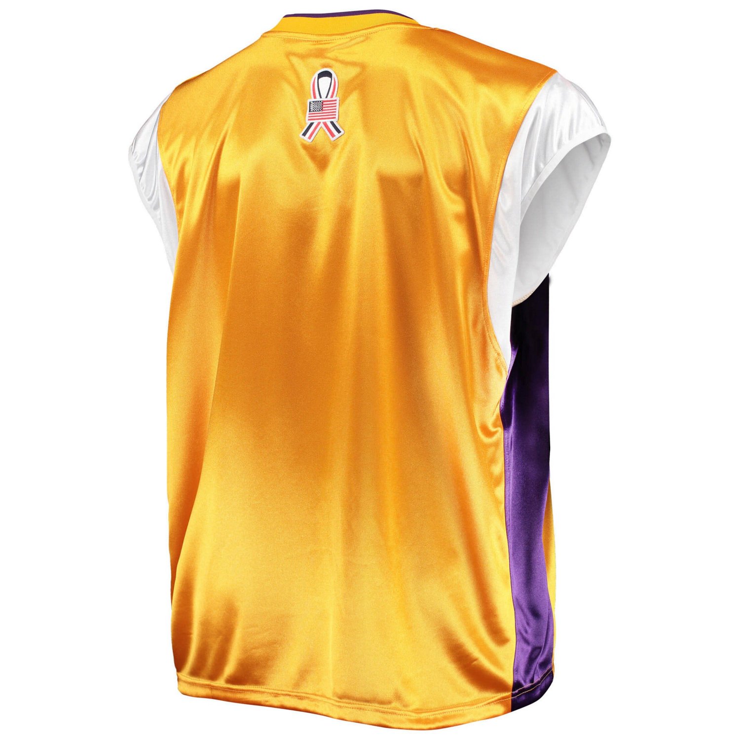 Mitchell  Ness Purple Los Angeles Lakers Hardwood Classics Big  Tall On-Court Shooting V-Neck Shirt - view number 3