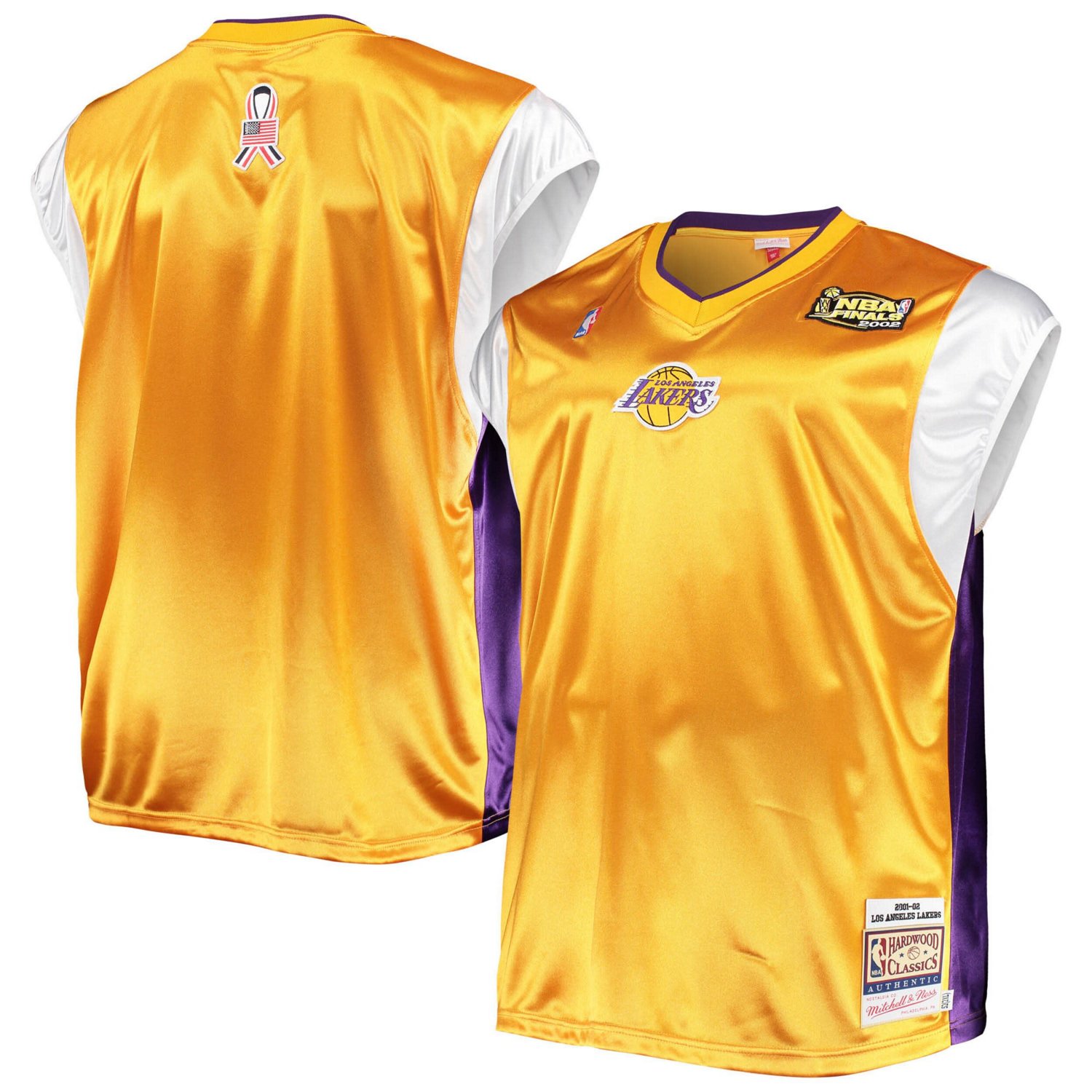 Mitchell  Ness Purple Los Angeles Lakers Hardwood Classics Big  Tall On-Court Shooting V-Neck Shirt