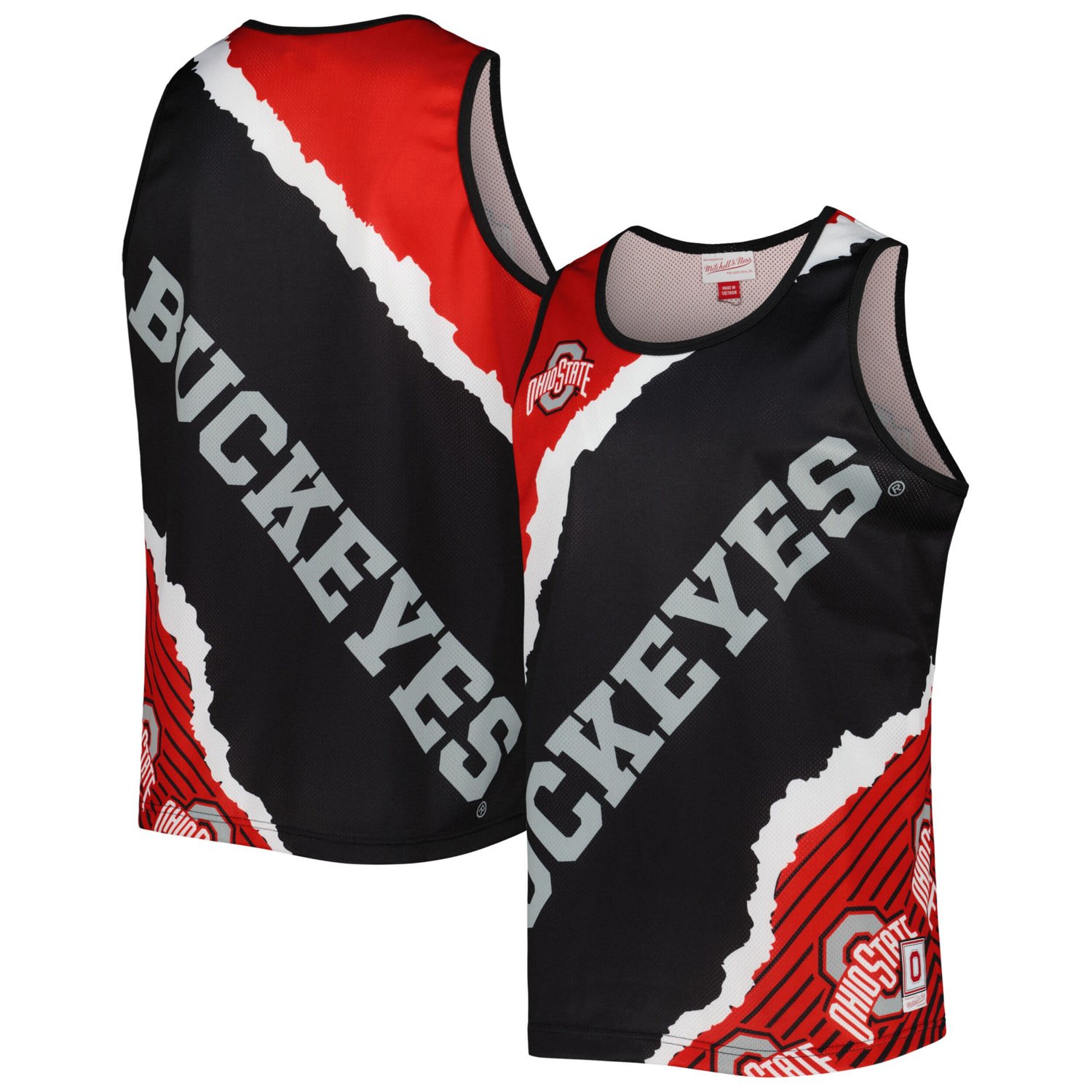Mitchell  Ness Scarlet Ohio State Buckeyes Jumbotron 20 Sublimated Tank Top