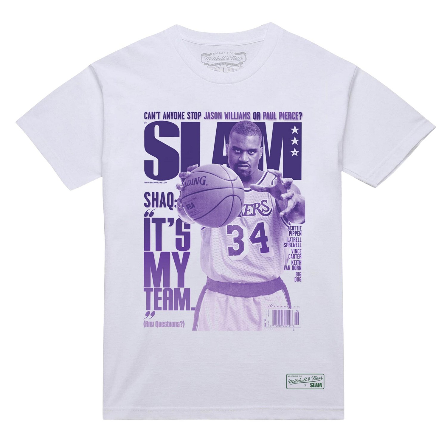 Mitchell  Ness Shaquille O'Neal Los Angeles Lakers SLAM Gradient T-Shirt - view number 2