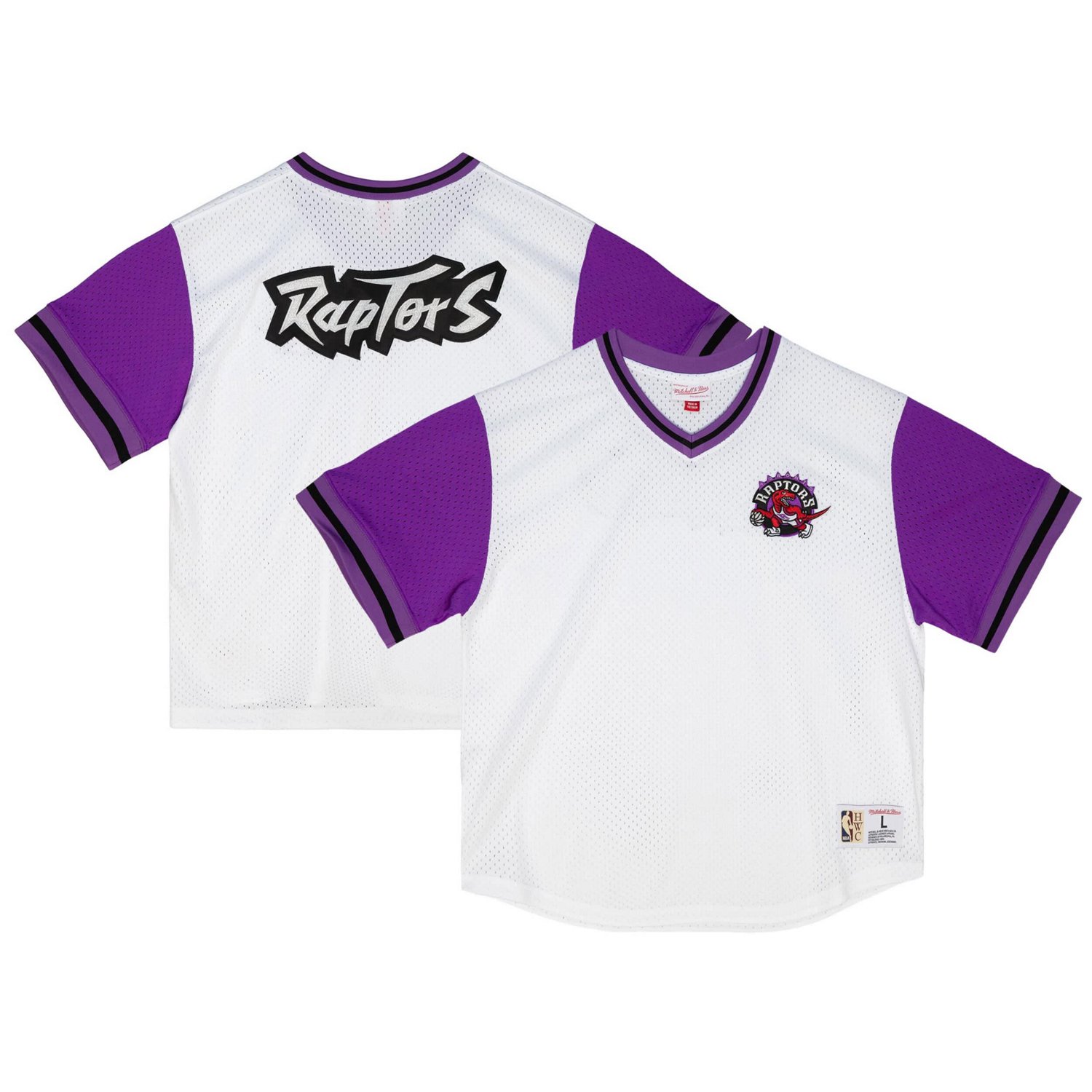 Mitchell  Ness Toronto Raptors Fashion Mesh V-Neck Top - view number 1