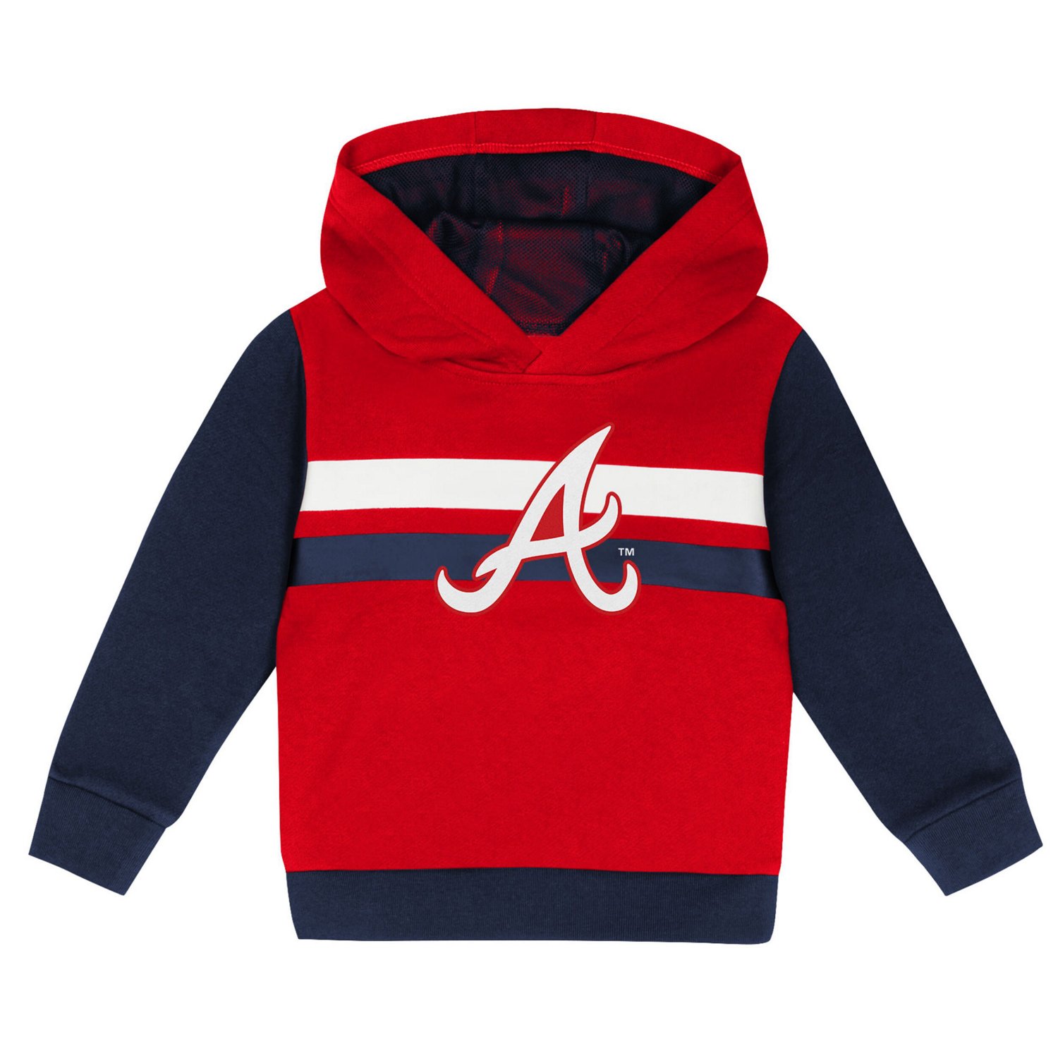 Navy Atlanta Braves Wind Up Pullover Hoodie and Sweatpants Set - view number 2
