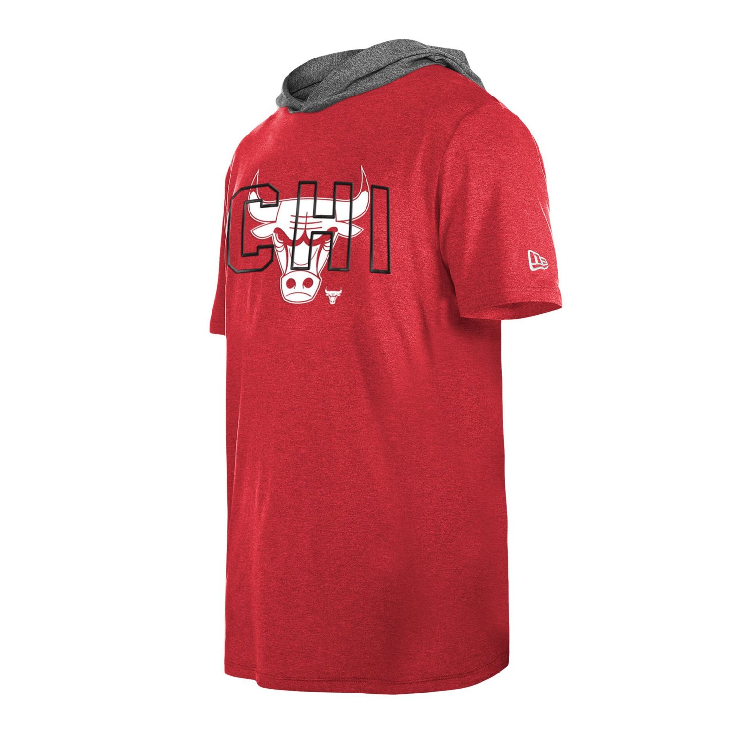 New Era Heather Chicago Bulls Active Hoodie T-Shirt - view number 2