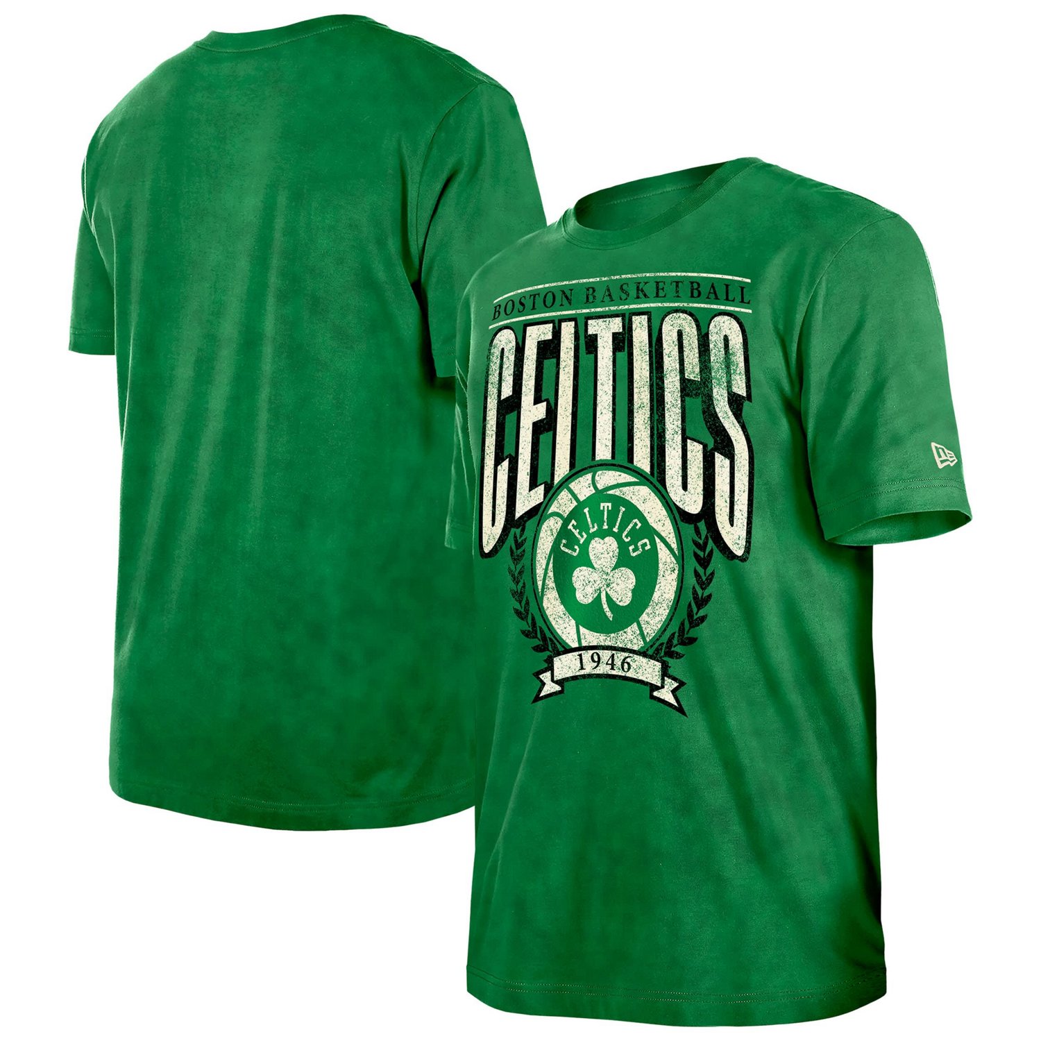 New Era Kelly Boston Celtics Hardwood Classics Oversized Boxy Mineral Wash T-Shirt