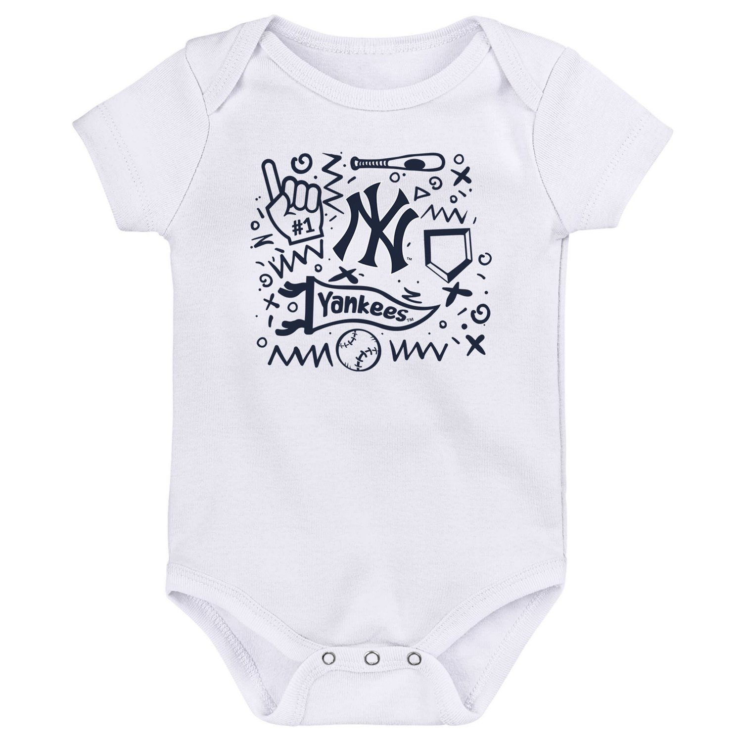 New York Yankees Batter Up 3-Pack Bodysuit Set - view number 3