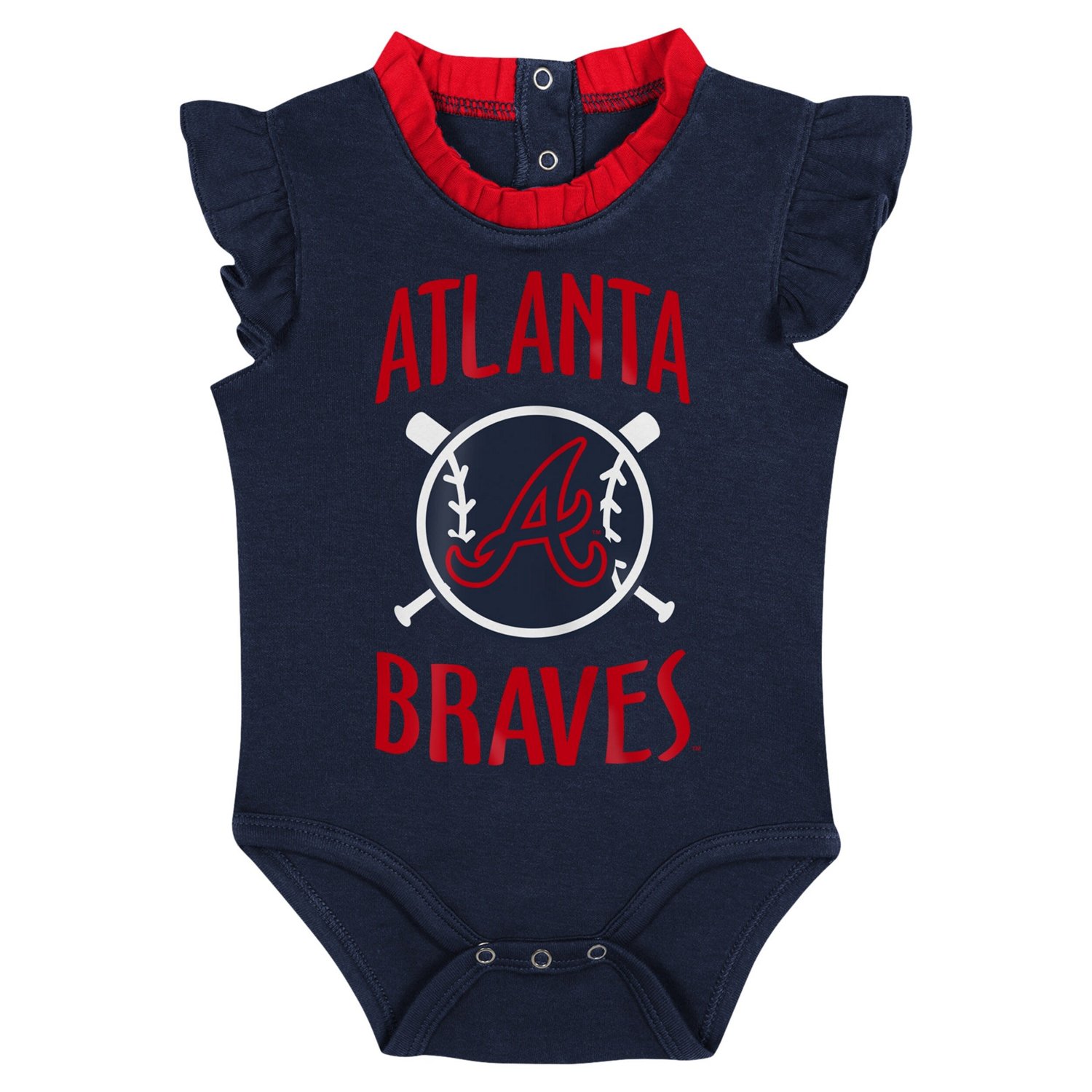 Newborn  Fanatics Gray Atlanta Braves Two-Pack Fan Bodysuit Set
