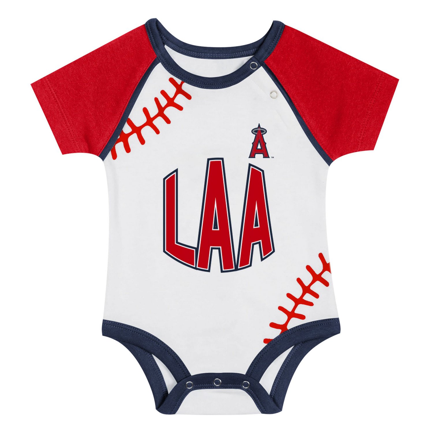Newborn  Los Angeles Angels Tied Up Bodysuit Bib  Bootie Set - view number 2