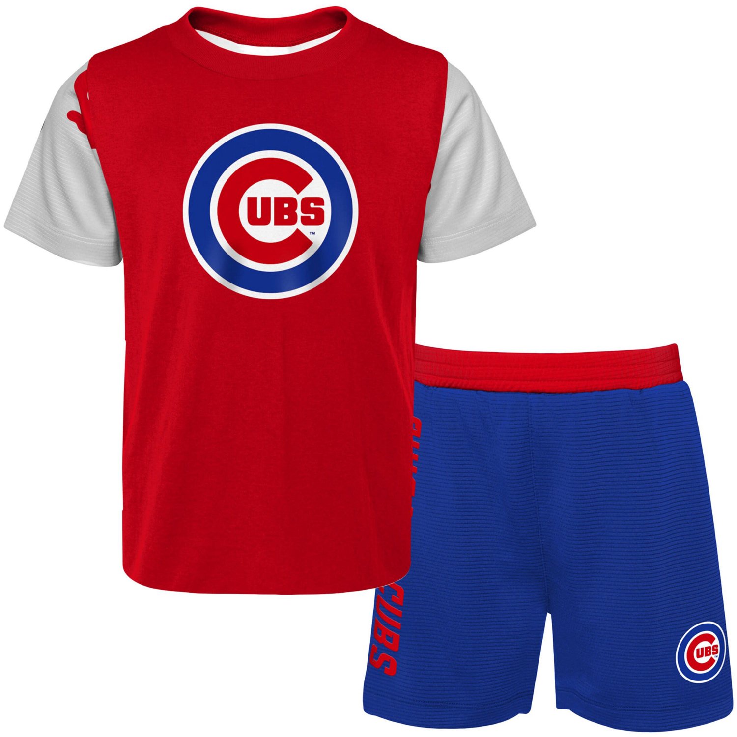 Newborn  Red Chicago Cubs Pinch Hitter T-Shirt  Shorts Set - view number 3