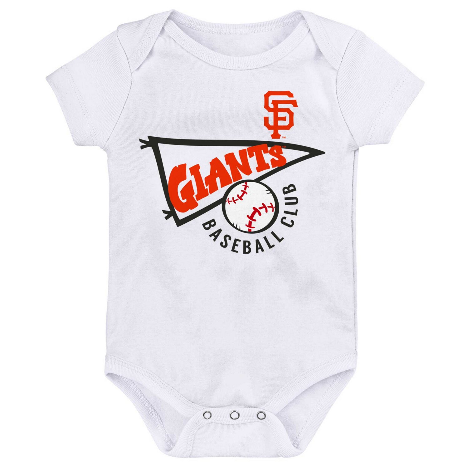 Newborn  White Heather Gray San Francisco Giants Biggest Little Fan 3-Pack Bodysuit Set - view number 3
