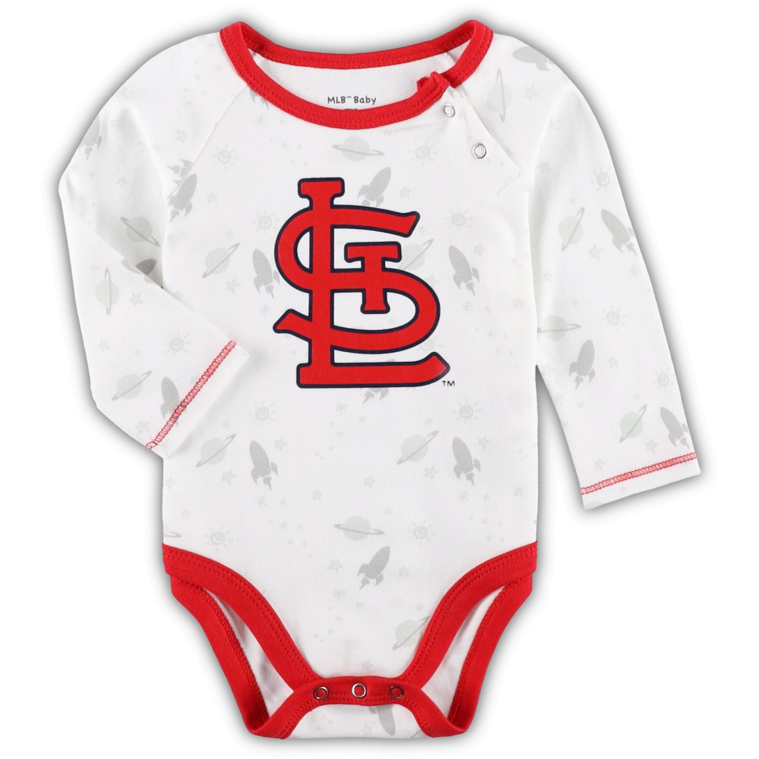 Newborn  White St Louis Cardinals Dream Team Bodysuit Hat  Footed Pants Set - view number 2