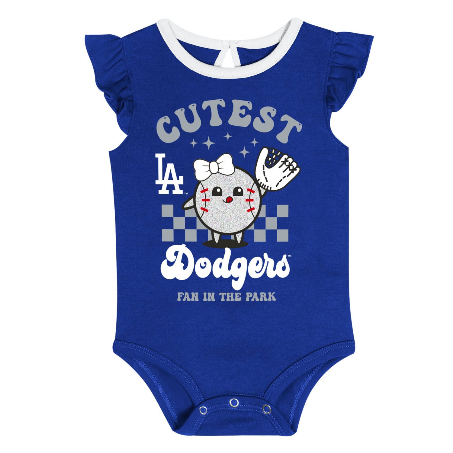 Newborn Los Angeles Dodgers Cutie Ball Two-Pack Bodysuit Set