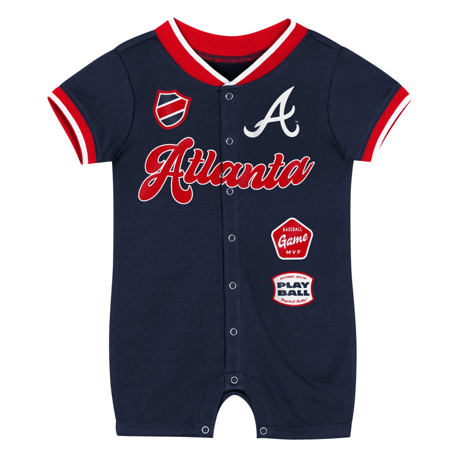 Newborn Outerstuff Atlanta Braves Pinch Coverall - view number 2