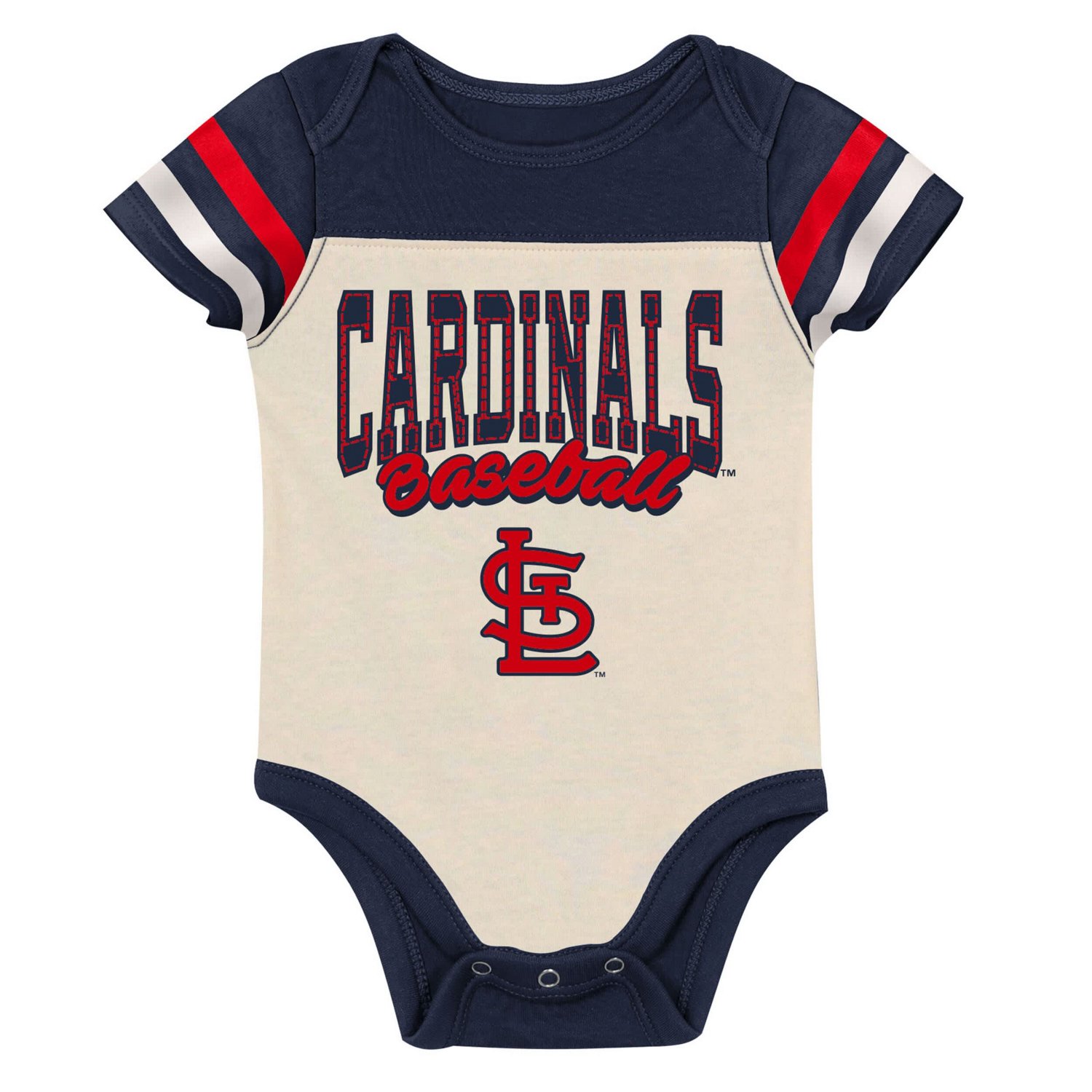 Newborn Outerstuff St Louis Cardinals Up One Three-Piece Bodysuit Bib  Booties Set - view number 2