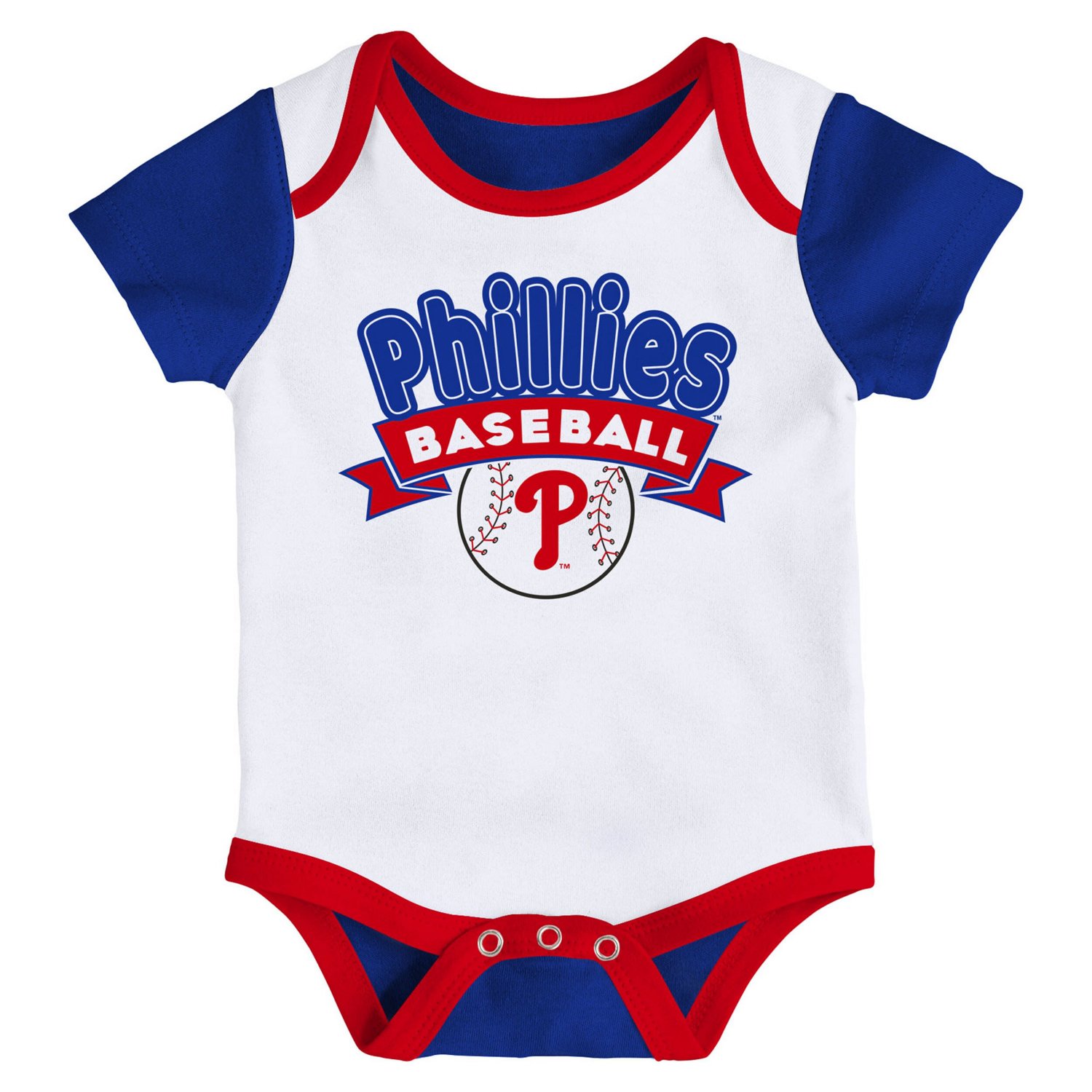 Newborn Philadelphia Phillies Triple Hit Two-Pack Bodysuit Set - view number 3