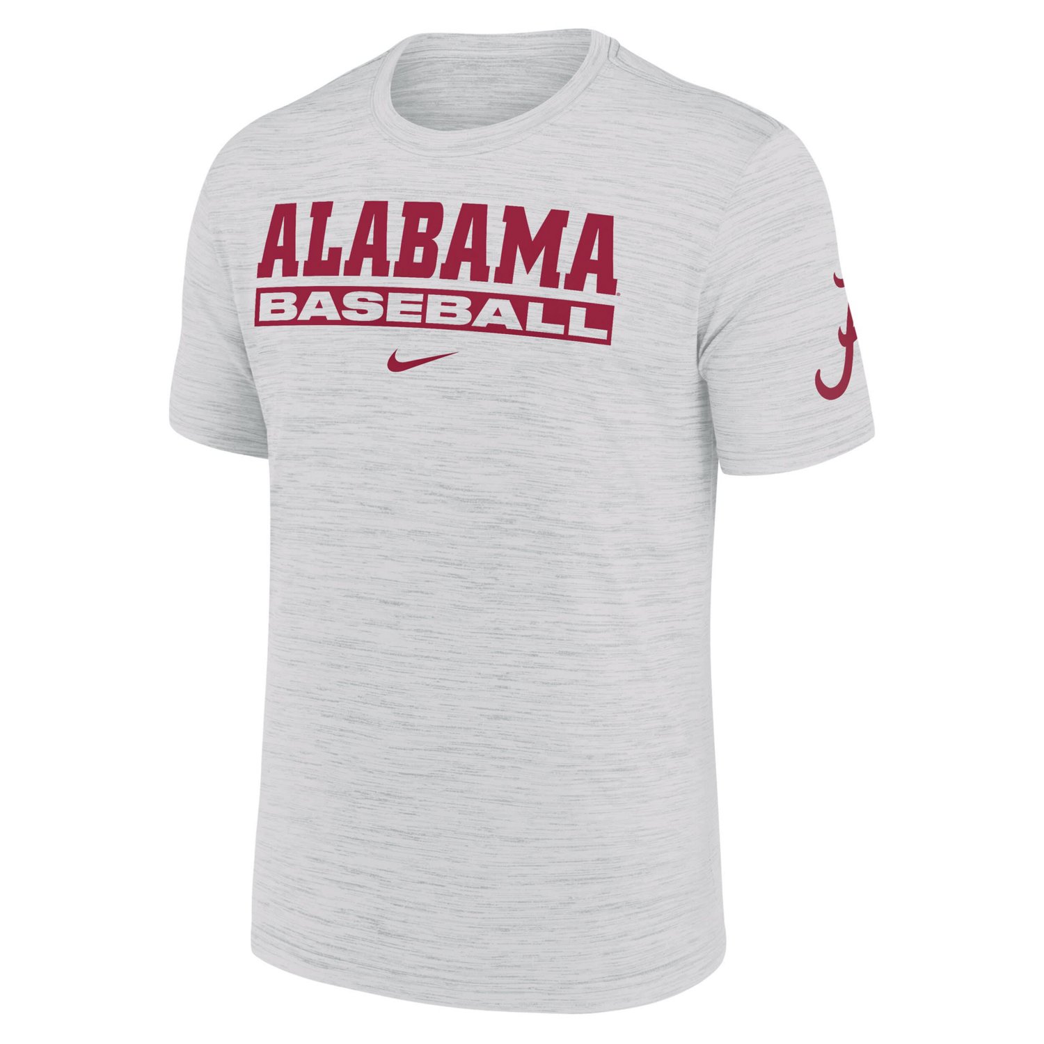Nike Alabama Crimson Tide Velocity Baseball Wordmark Stack Performance T-Shirt - view number 2