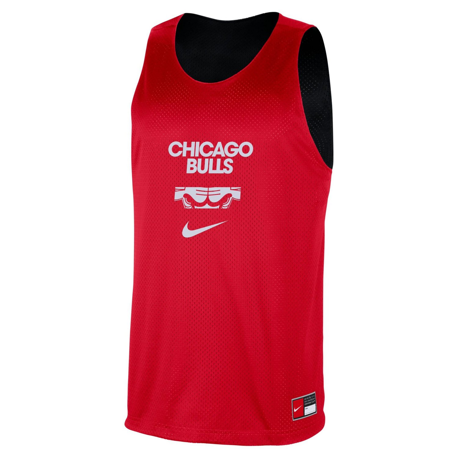 Nike Black Chicago Bulls Courtside Reversible Mesh Practice Jersey