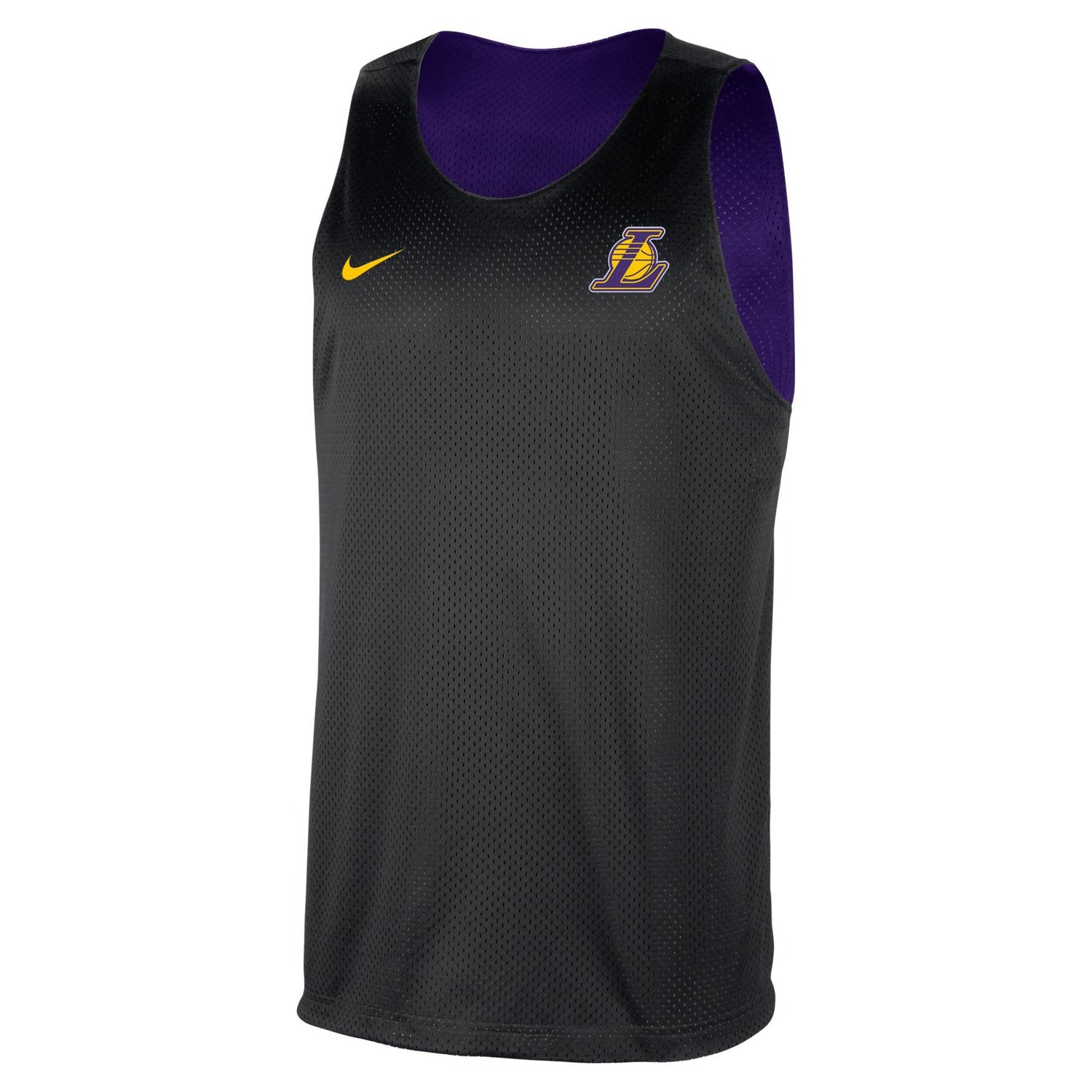Nike Black Los Angeles Lakers Courtside Reversible Mesh Practice Jersey