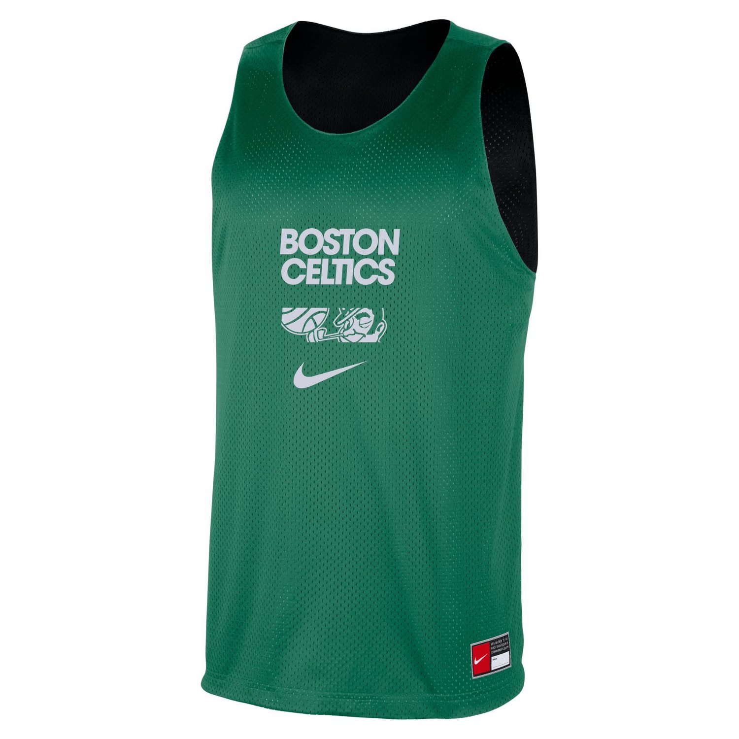 Nike Kelly Black Boston Celtics Courtside Reversible Mesh Practice Jersey - view number 2