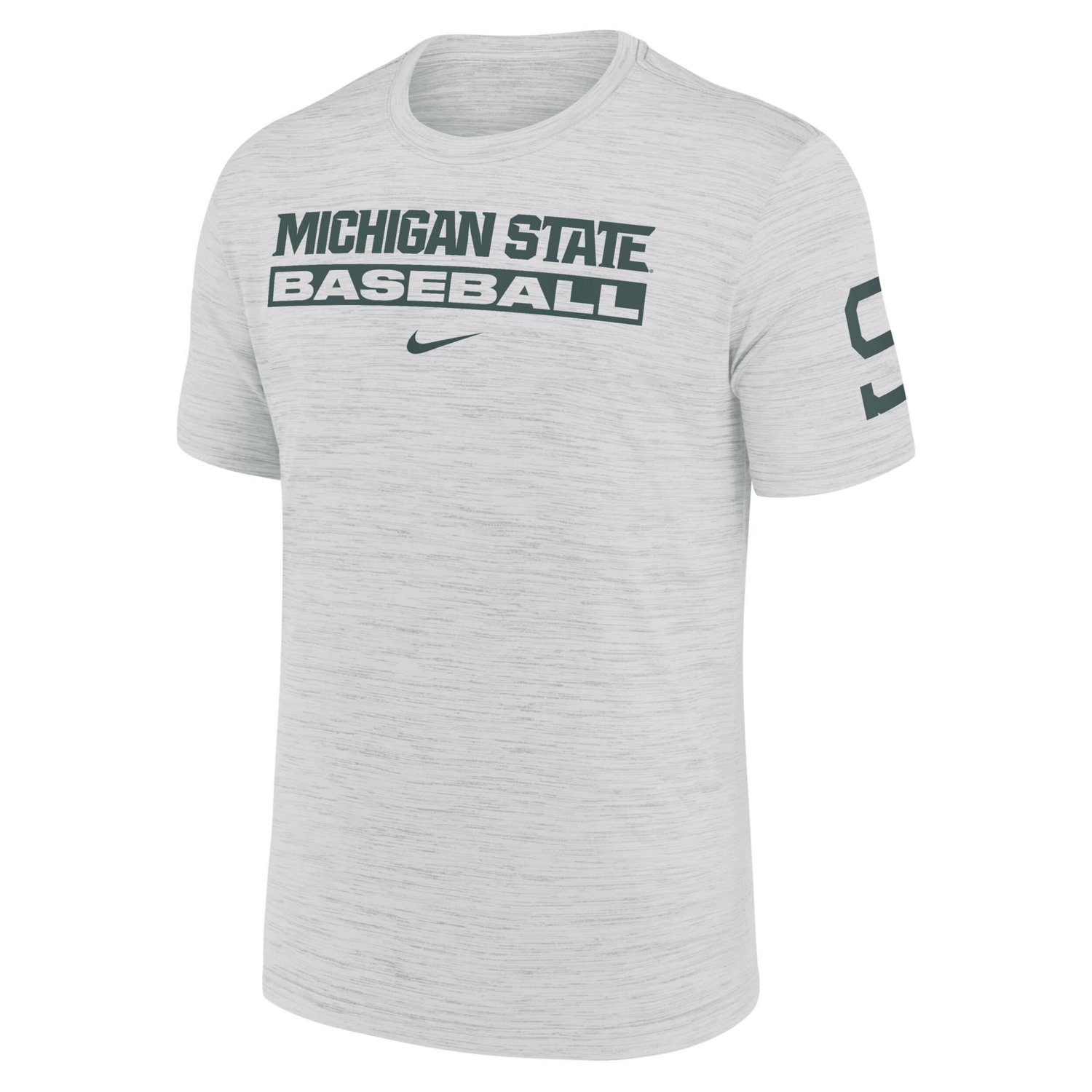 Nike Michigan State Spartans Velocity Baseball Wordmark Stack Performance T-Shirt - view number 2