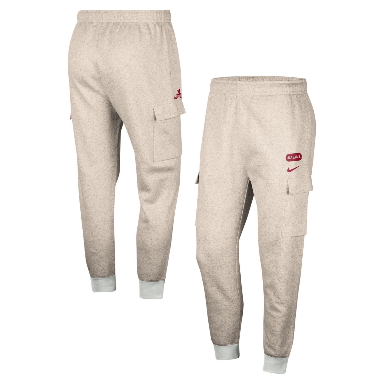 Nike Oatmeal Alabama Crimson Tide Club Cargo Jogger Pants Academy