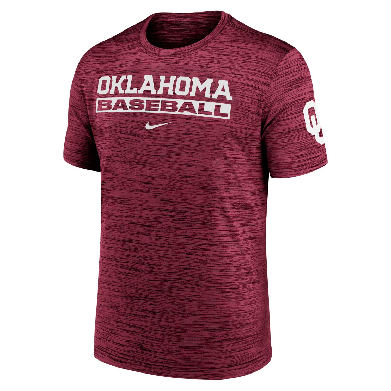 Nike Oklahoma Sooners Velocity Baseball Wordmark Stack Performance T-Shirt - view number 2