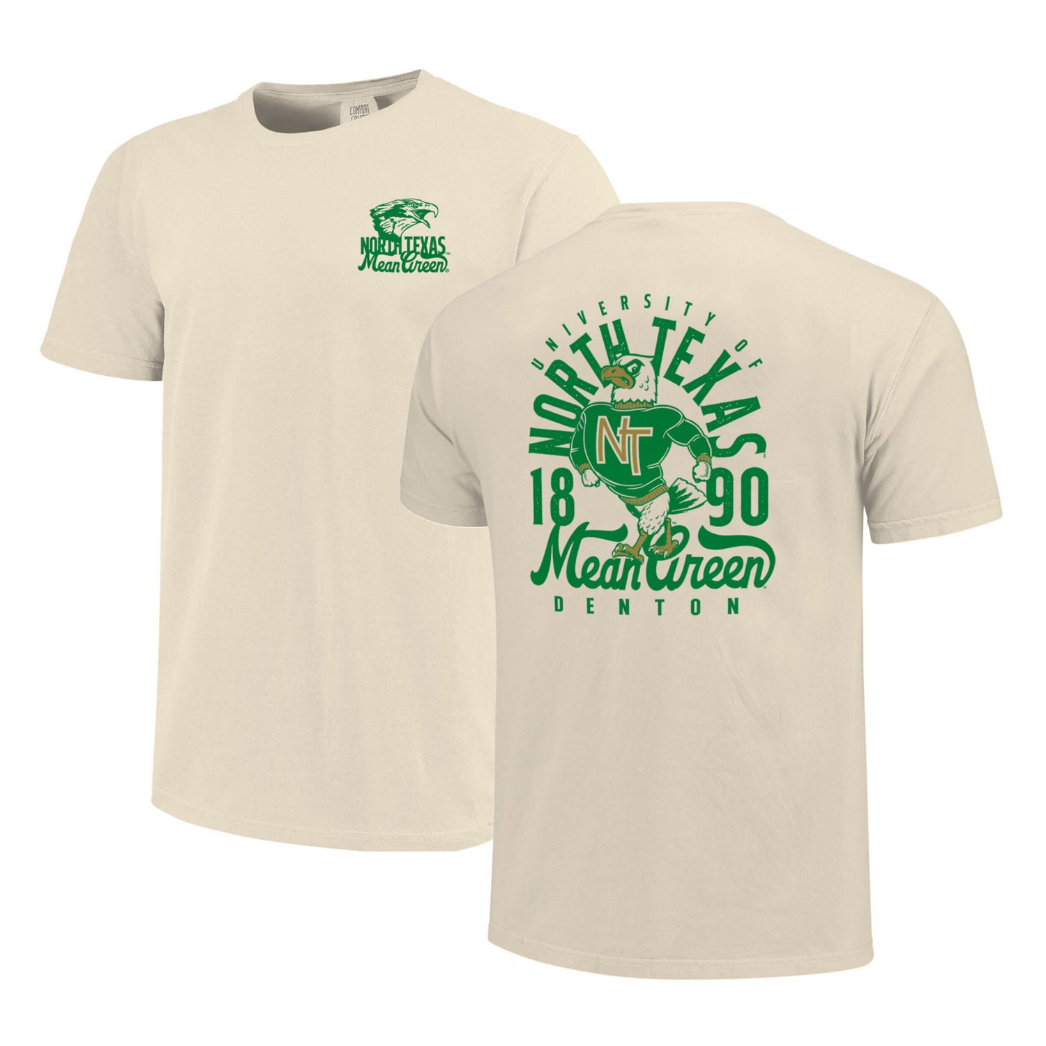 North Texas Mean Green Comfort Colors Mascot Overlay T-Shirt