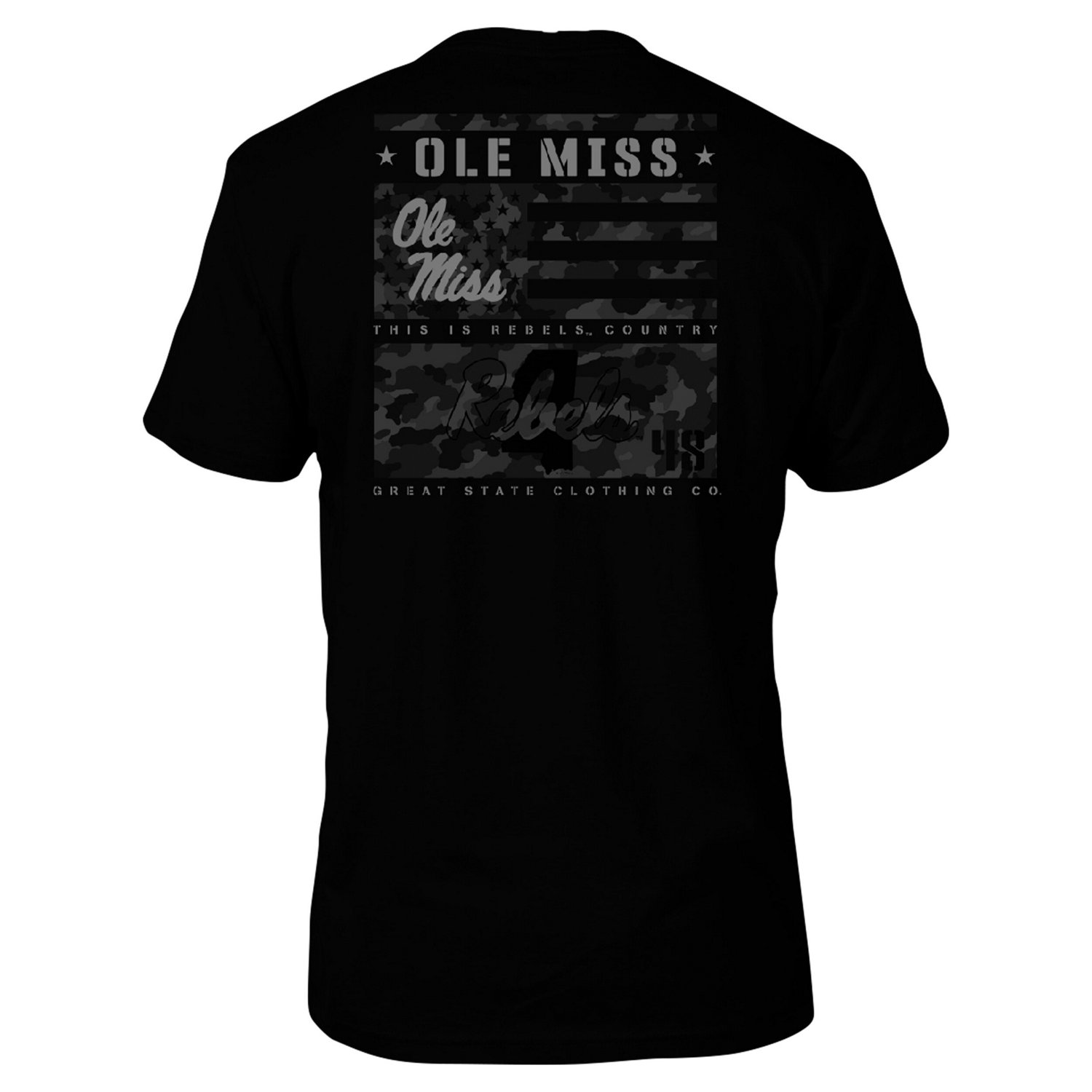 Ole Miss Rebels Camo Flag Panel T-Shirt - view number 3