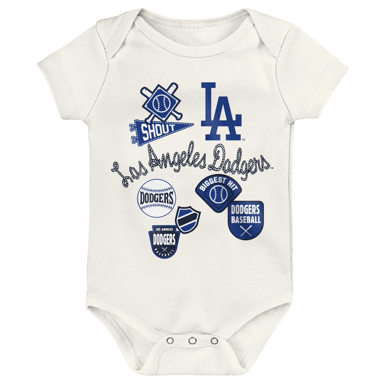 Outerstuff Los Angeles Dodgers Home Plate 3-Piece Creeper Set - view number 3