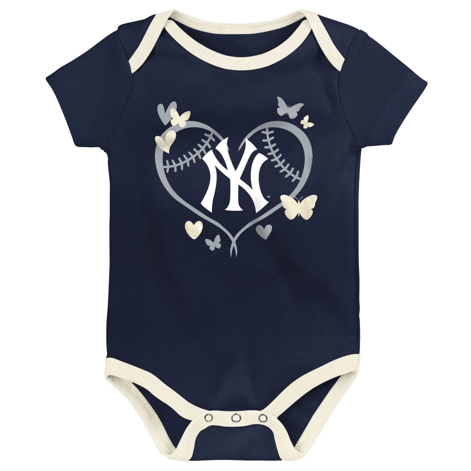 Outerstuff New York Yankees Home Team 3-Pack Bodysuit Set - view number 2