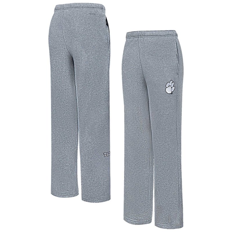 Pro Standard Clemson Tigers Tonal Neutral Relaxed Fit Fleece Sweatpants Heather Charcoal, X-Large - NCAA Women's at Academy Sports