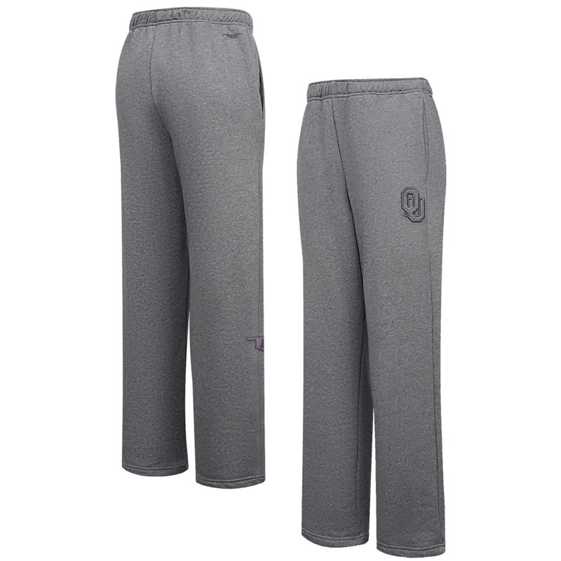 Pro Standard Oklahoma Sooners Tonal Neutral Relaxed Fit Fleece Sweatpants Heather Charcoal, 2X-Large - NCAA Women's at Academy Sports