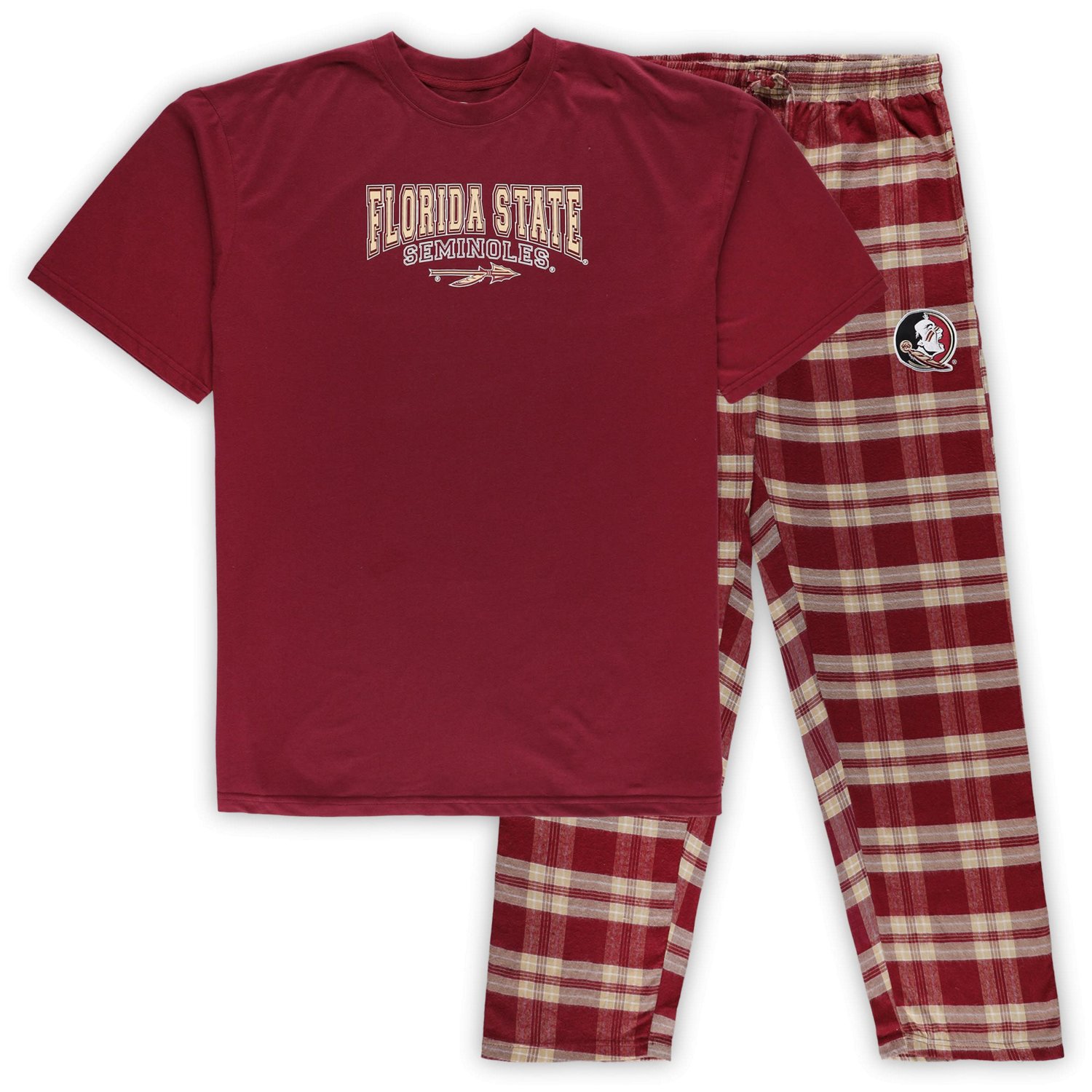 Profile Florida State Seminoles Big  Tall 2-Pack T-Shirt  Flannel Pants Set