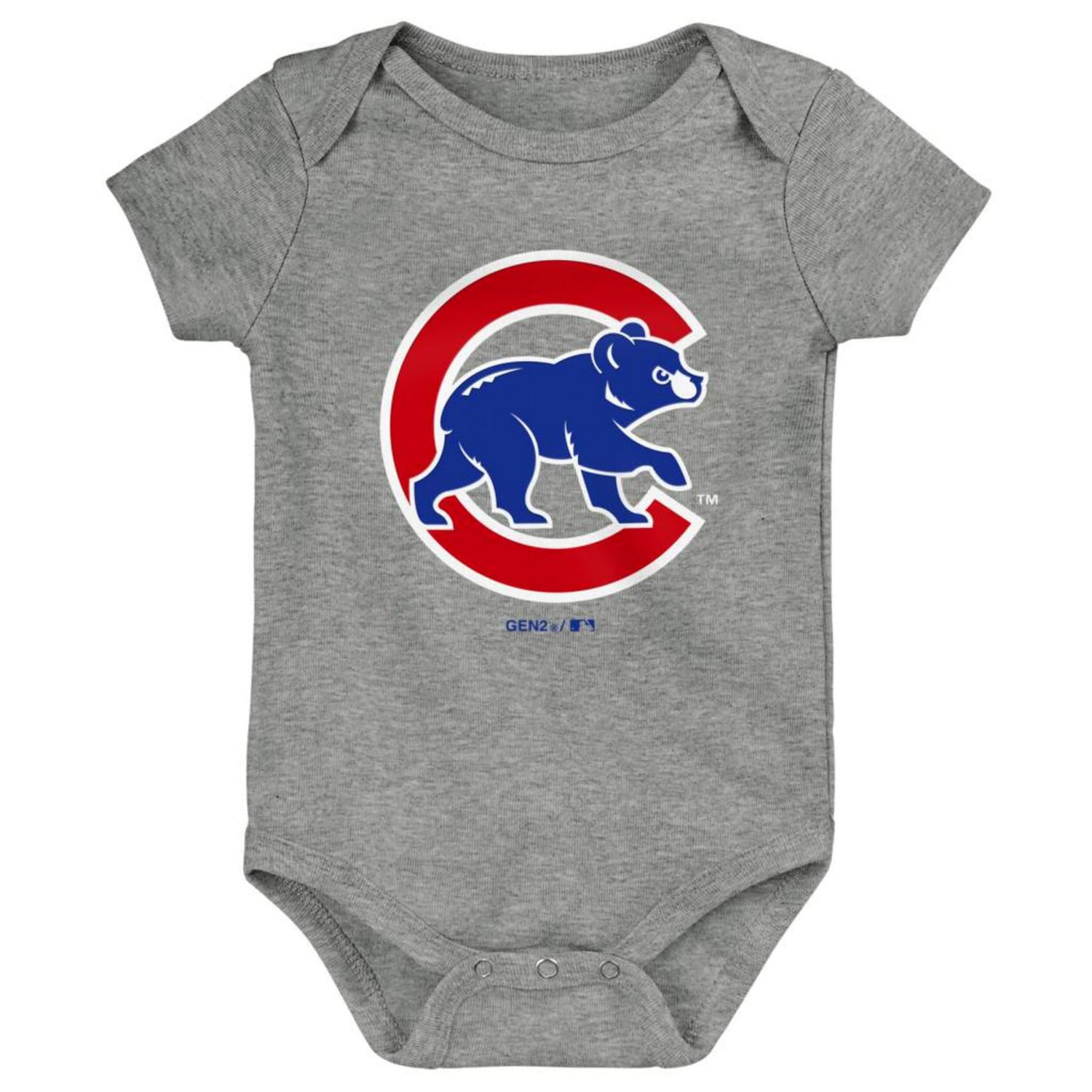 Red Gray Chicago Cubs Born To Win 3-Pack Bodysuit Set