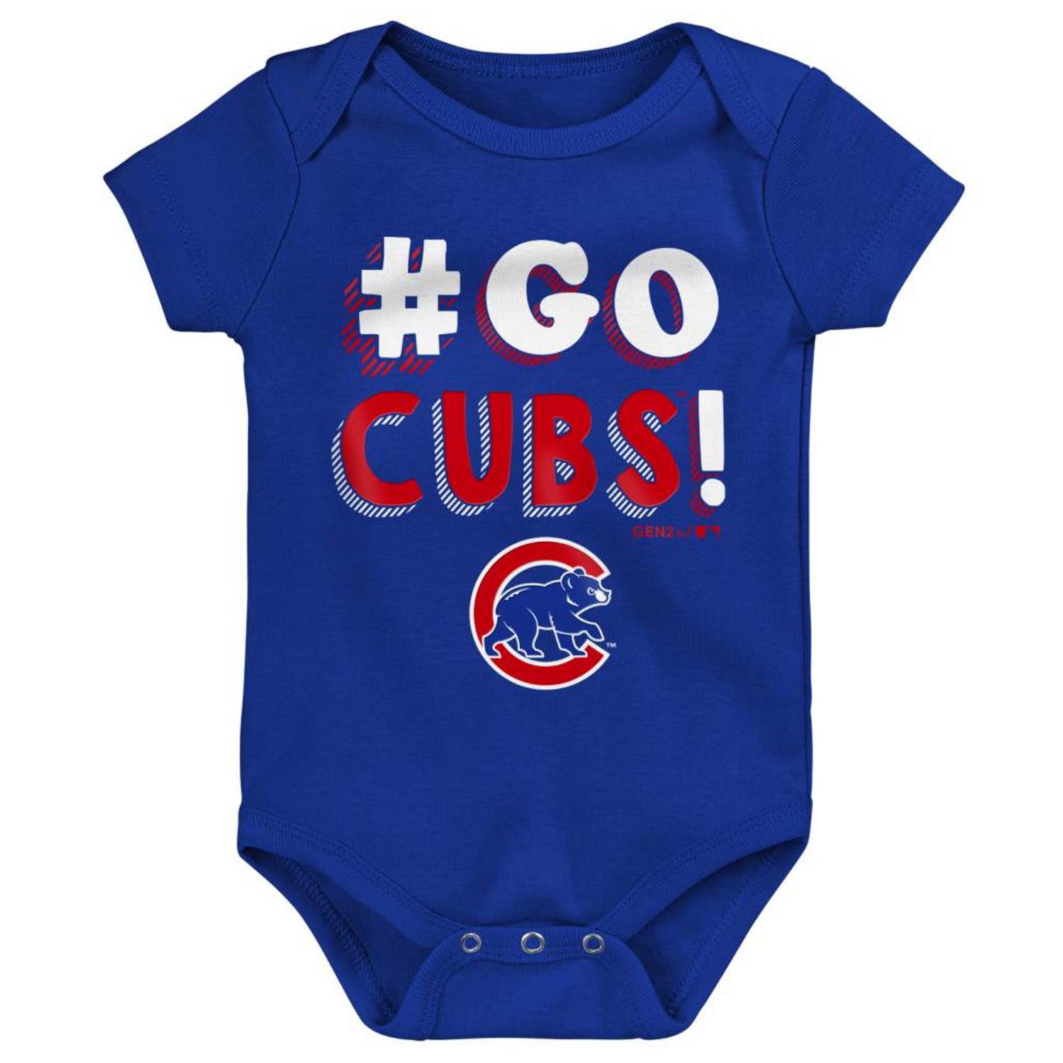 Red Gray Chicago Cubs Born To Win 3-Pack Bodysuit Set
