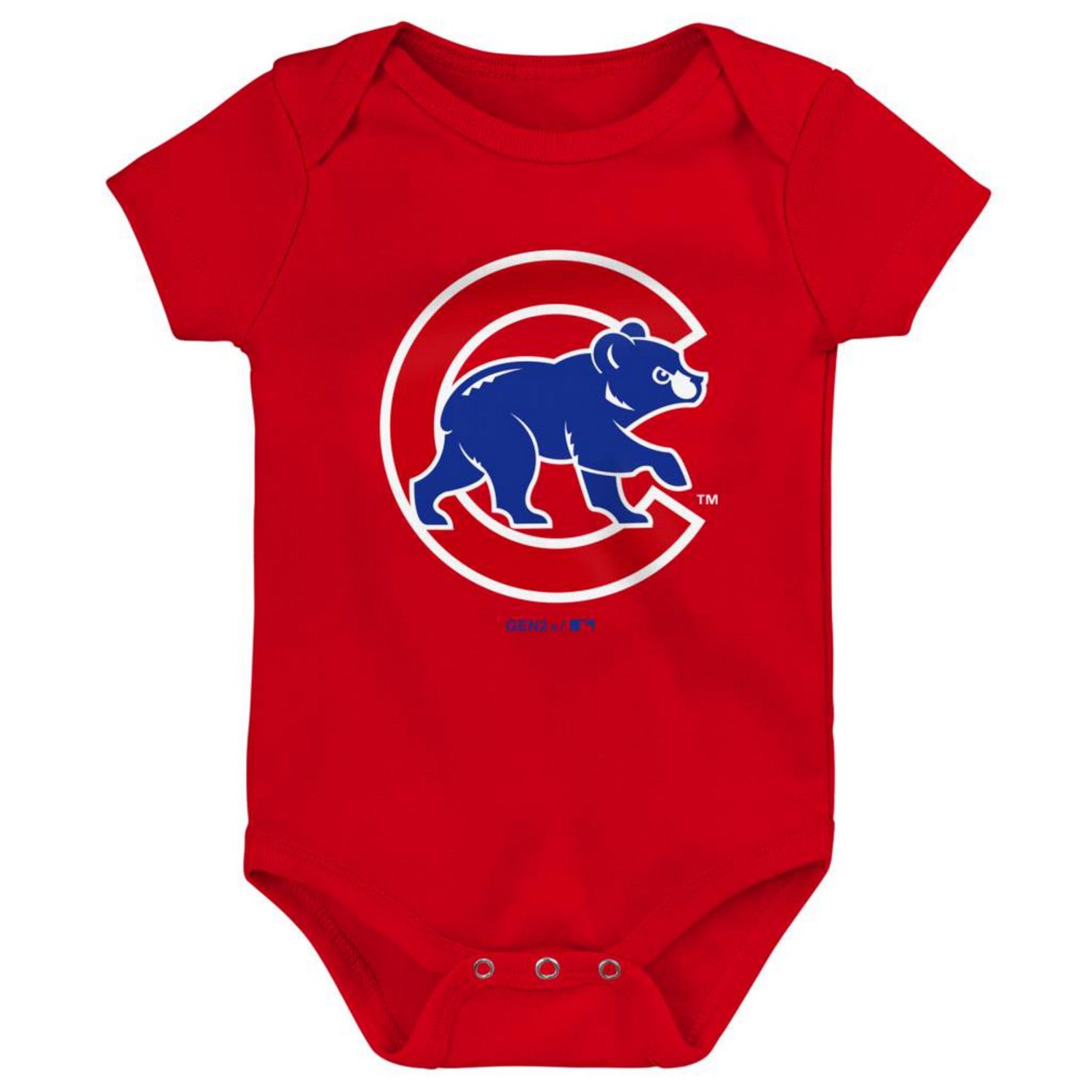 Red Gray Chicago Cubs Born To Win 3-Pack Bodysuit Set