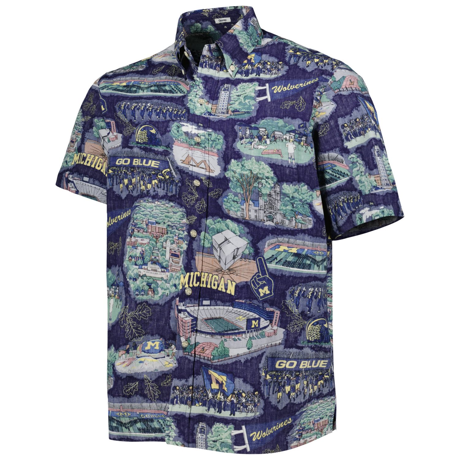 Reyn Spooner Michigan Wolverines Scenic Button-Down Shirt - view number 2