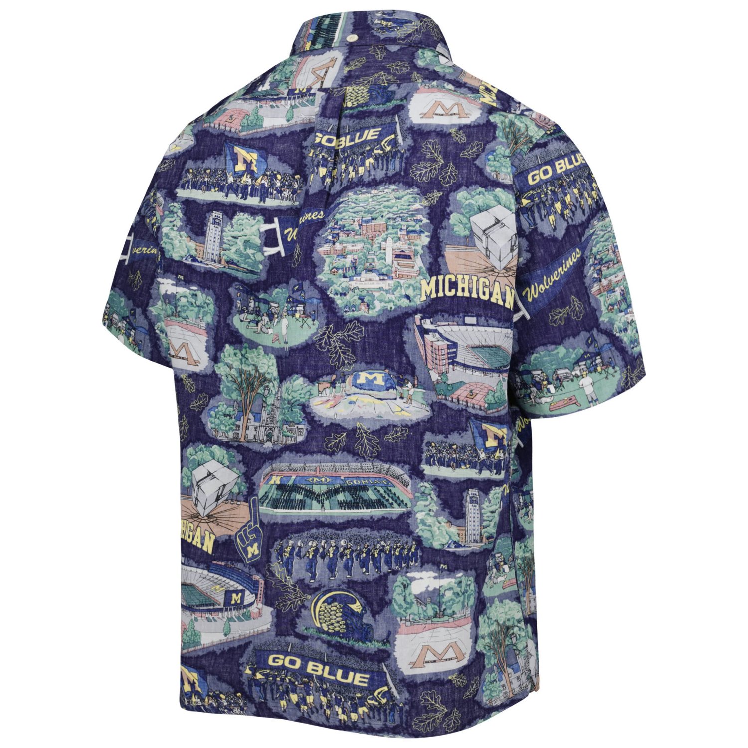 Reyn Spooner Michigan Wolverines Scenic Button-Down Shirt