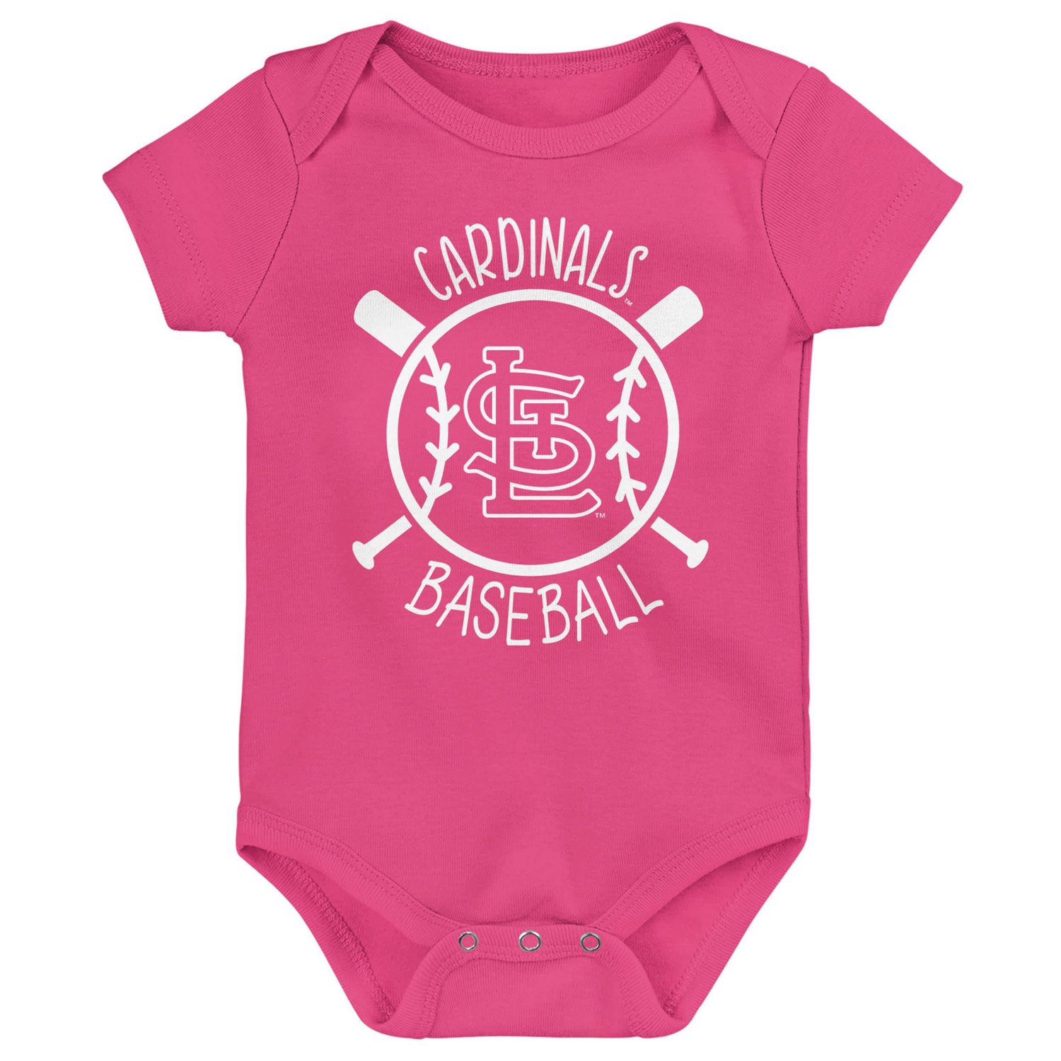St Louis Cardinals Slide Home Three-Pack Bodysuit Set - view number 4