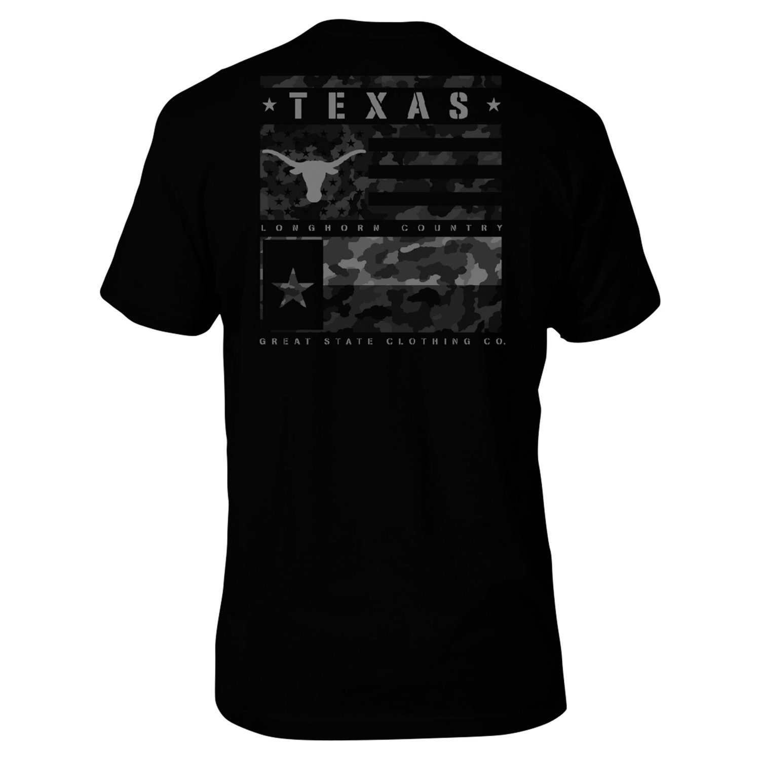 Texas Longhorns Camo Flag Panel T-Shirt - view number 3