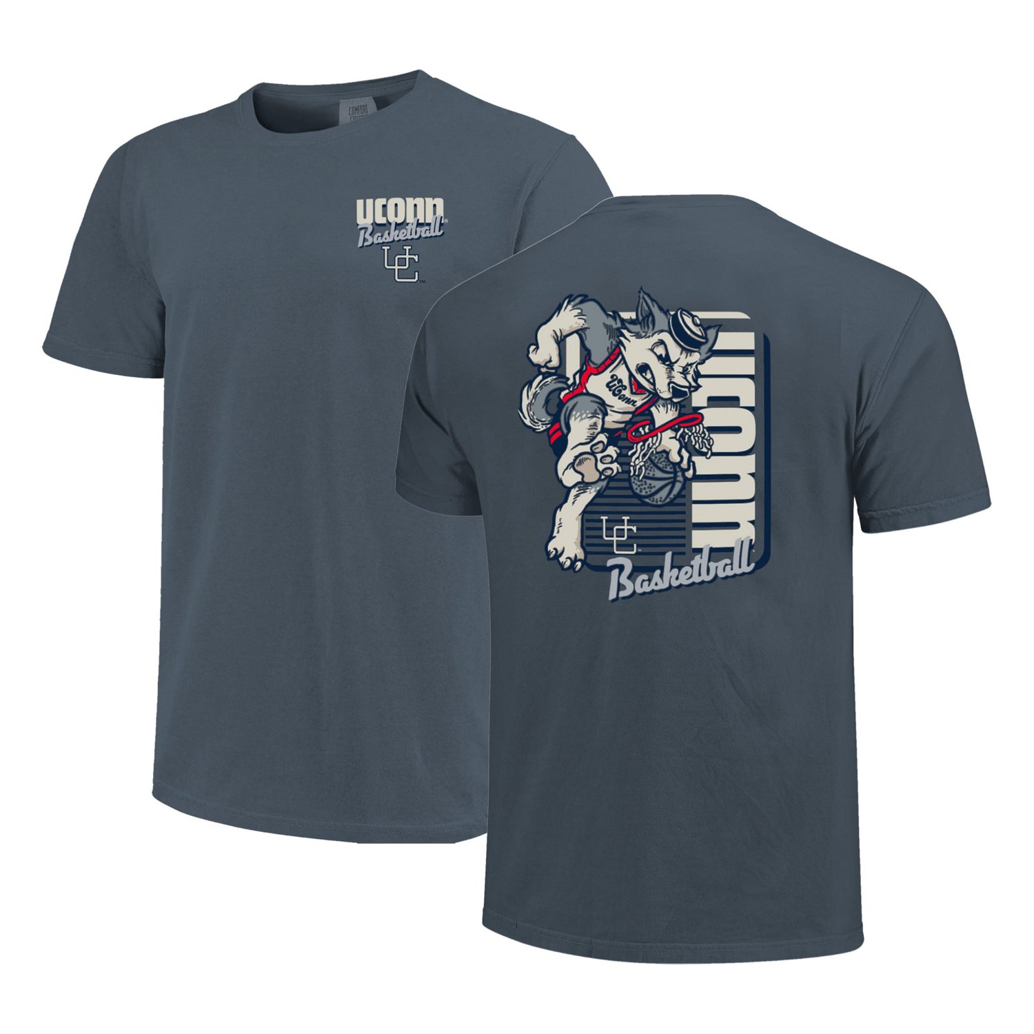 UConn Huskies Comfort Colors Mascot Dunk T-Shirt