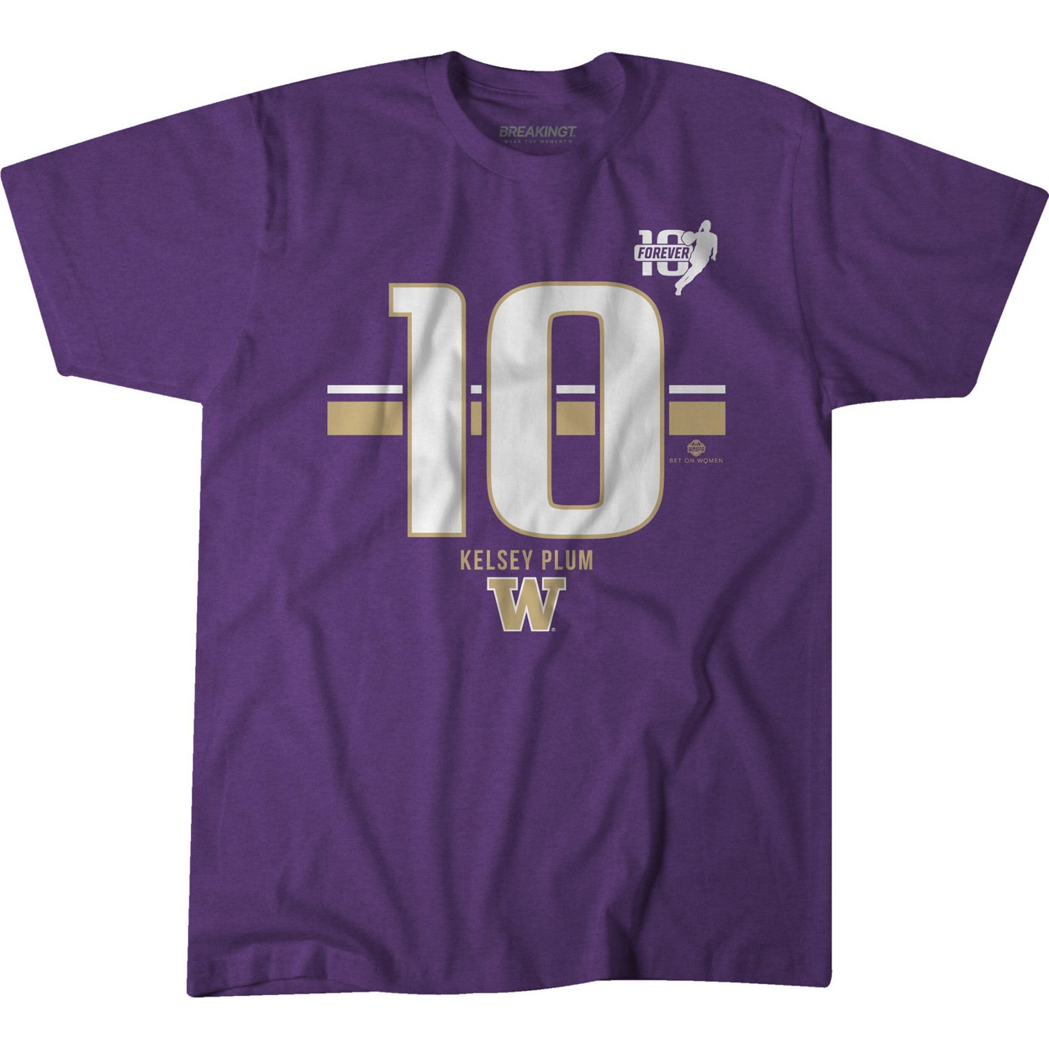 Unisex BreakingT Kelsey Washington Huskies Name  Number Striped T-Shirt - view number 2