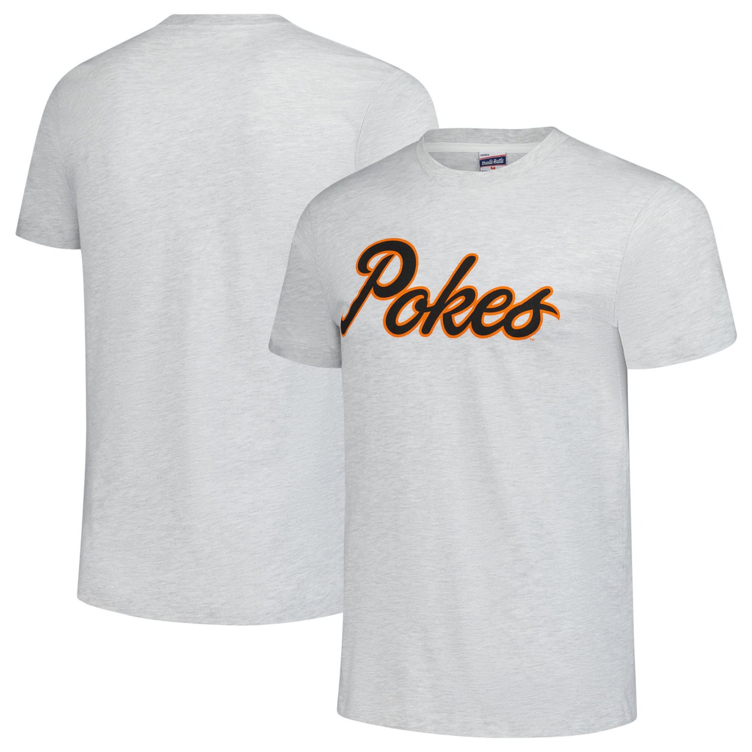 Unisex Charlie Hustle Heather Oklahoma State Cowboys Pokes Script T-Shirt