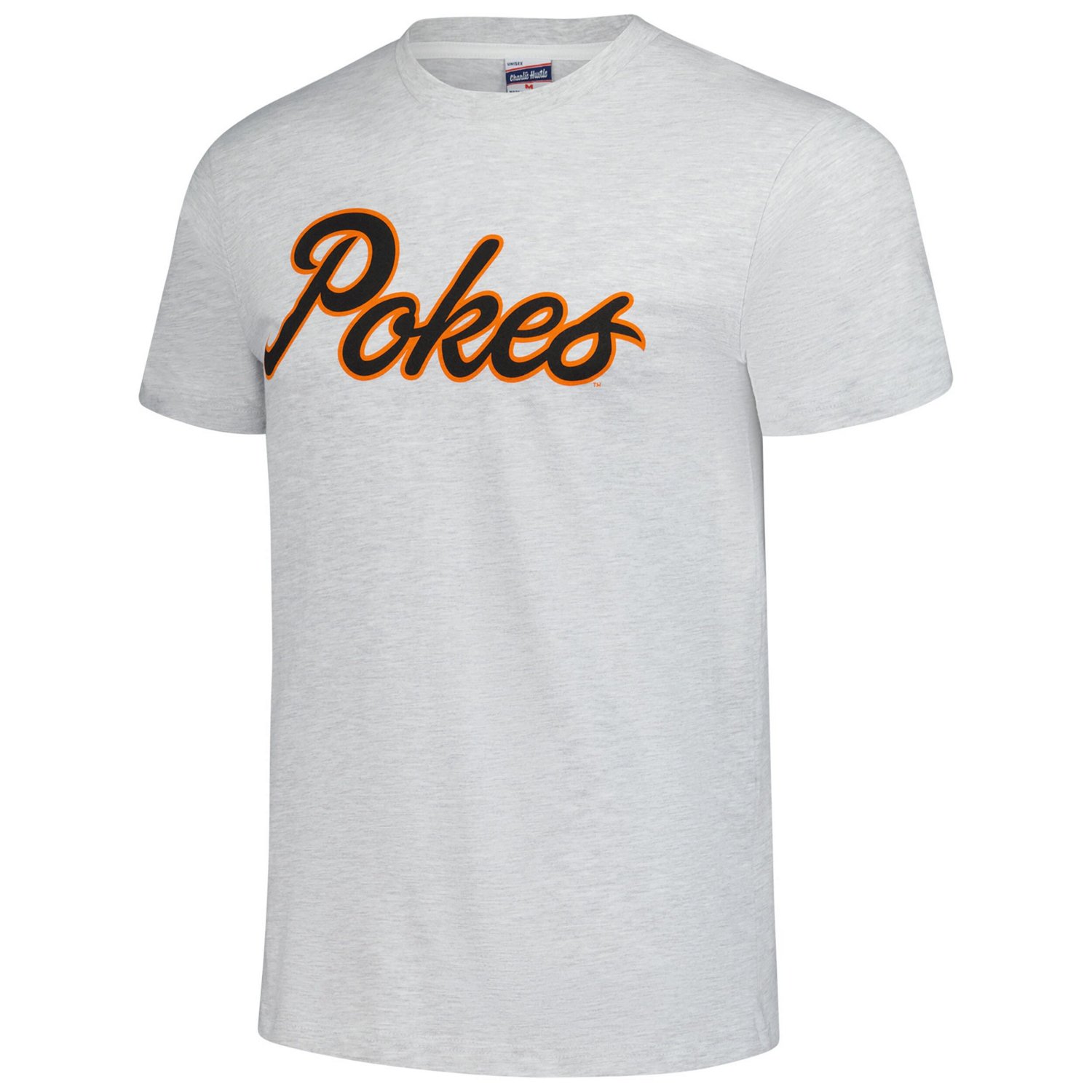 Unisex Charlie Hustle Heather Oklahoma State Cowboys Pokes Script T-Shirt