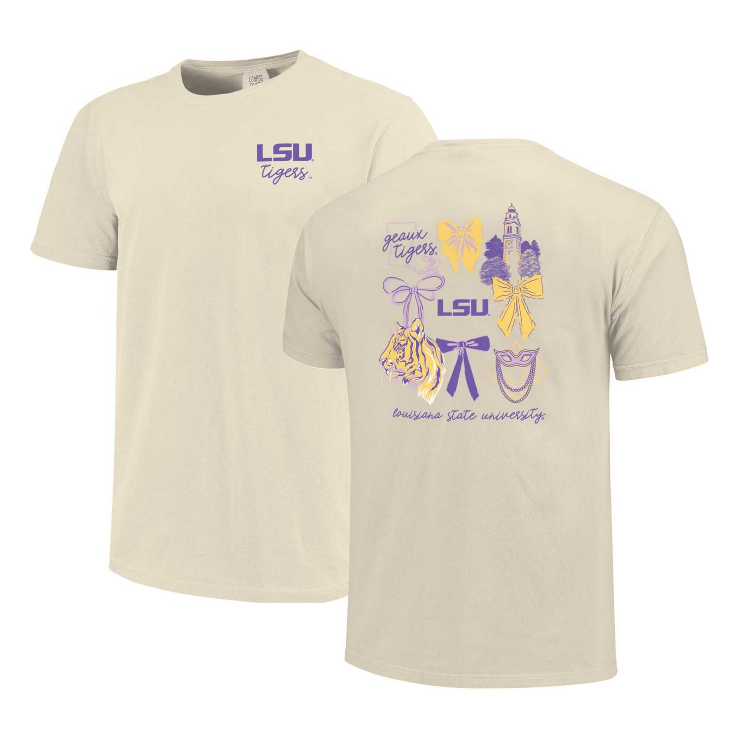 Unisex Image One LSU Tigers Comfort Colors Coquette T-Shirt                                                                      - view number 1