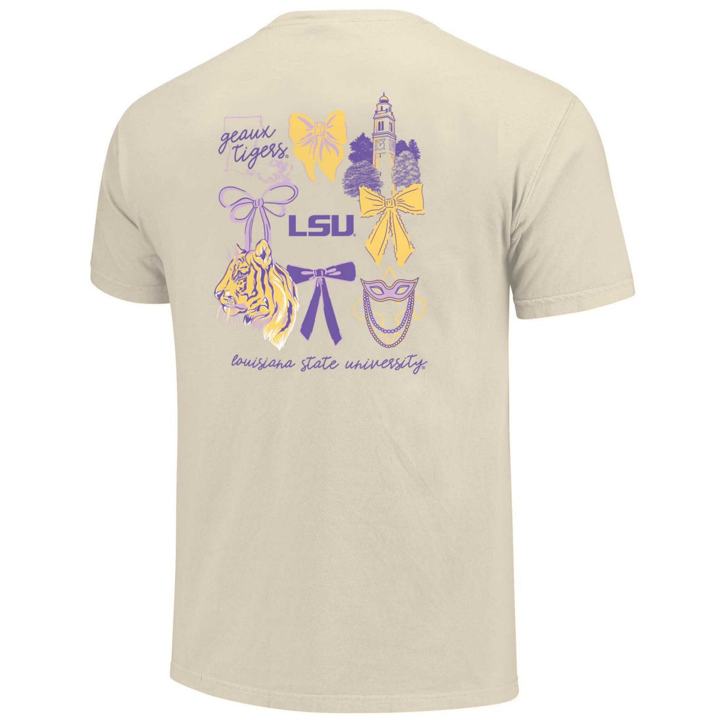 Unisex Image One LSU Tigers Comfort Colors Coquette T-Shirt                                                                      - view number 3