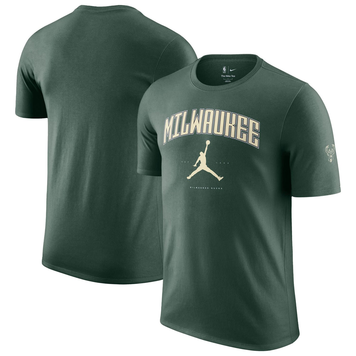 Unisex Jordan Brand Hunter Milwaukee Bucks Essential Cities T-Shirt